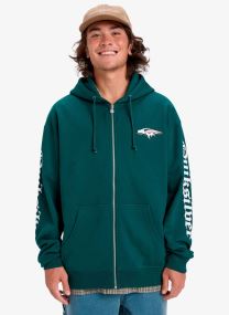 Sweaters met rits Old English Zip Through Hood heren groen