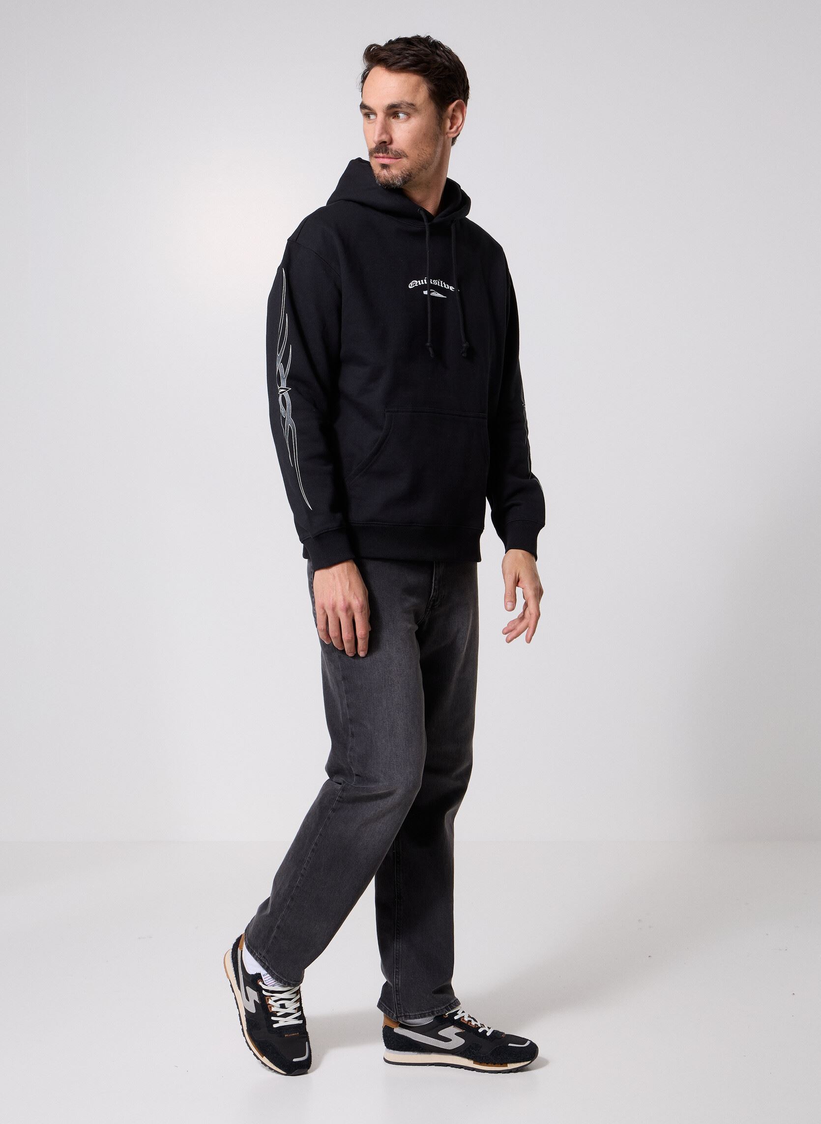 Sweats à capuche Stretch Tribal Hoody homme noir Quiksilver Sweats à capuche Stretch Tribal Hoody homme noir Black