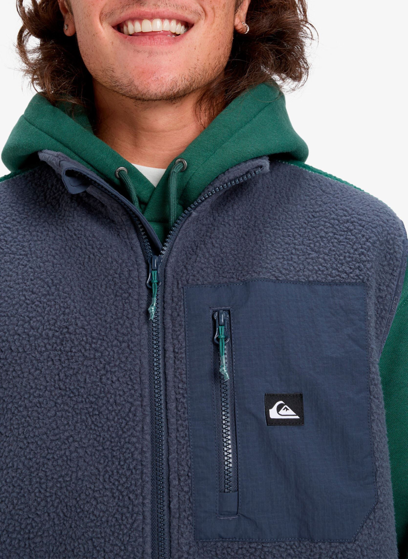 Pulls polaires Clean Coast Gilet homme bleu Quiksilver Pulls polaires Clean Coast Gilet homme bleu India Ink