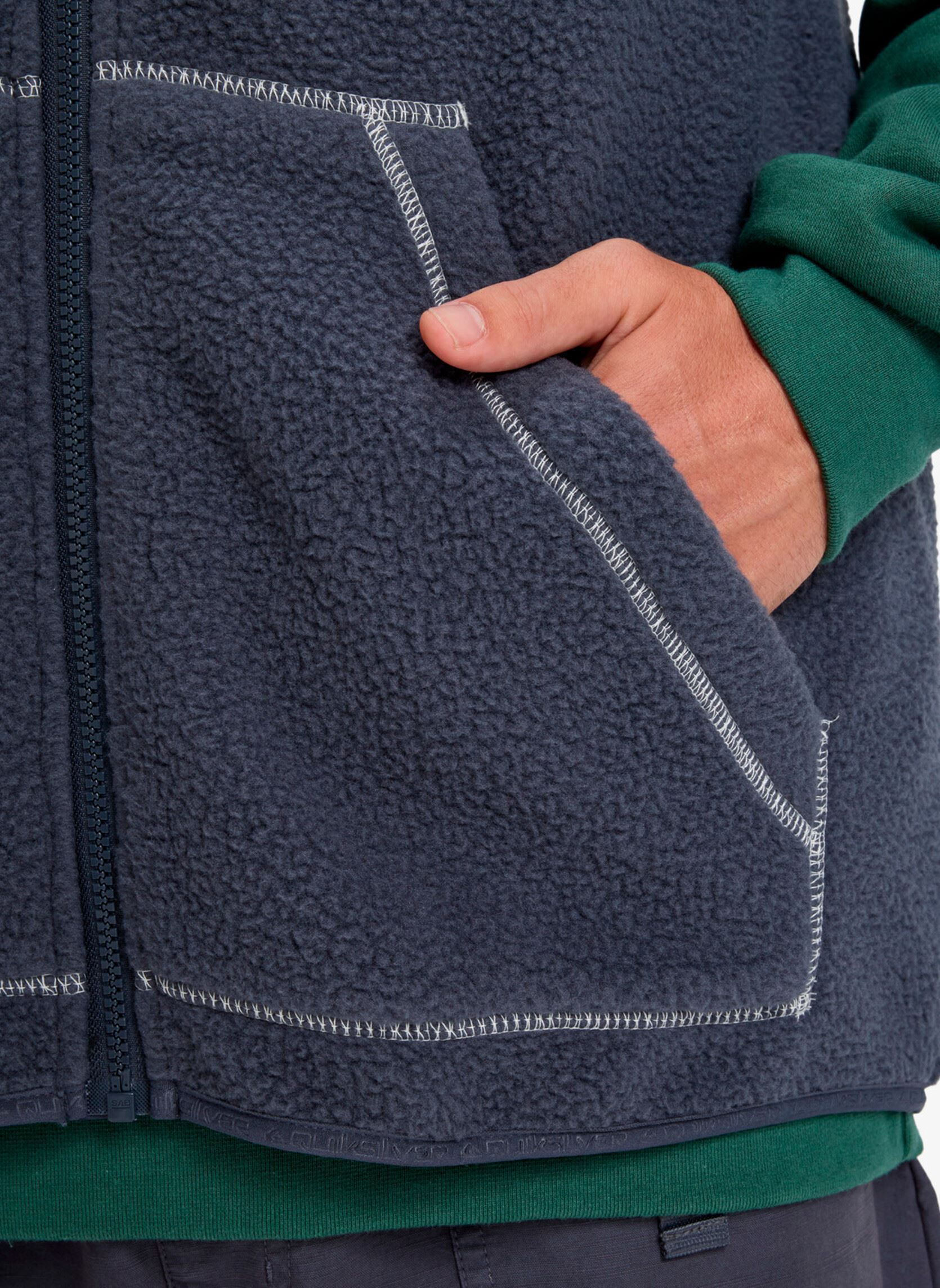 Pulls polaires Clean Coast Gilet homme bleu Quiksilver Pulls polaires Clean Coast Gilet homme bleu India Ink