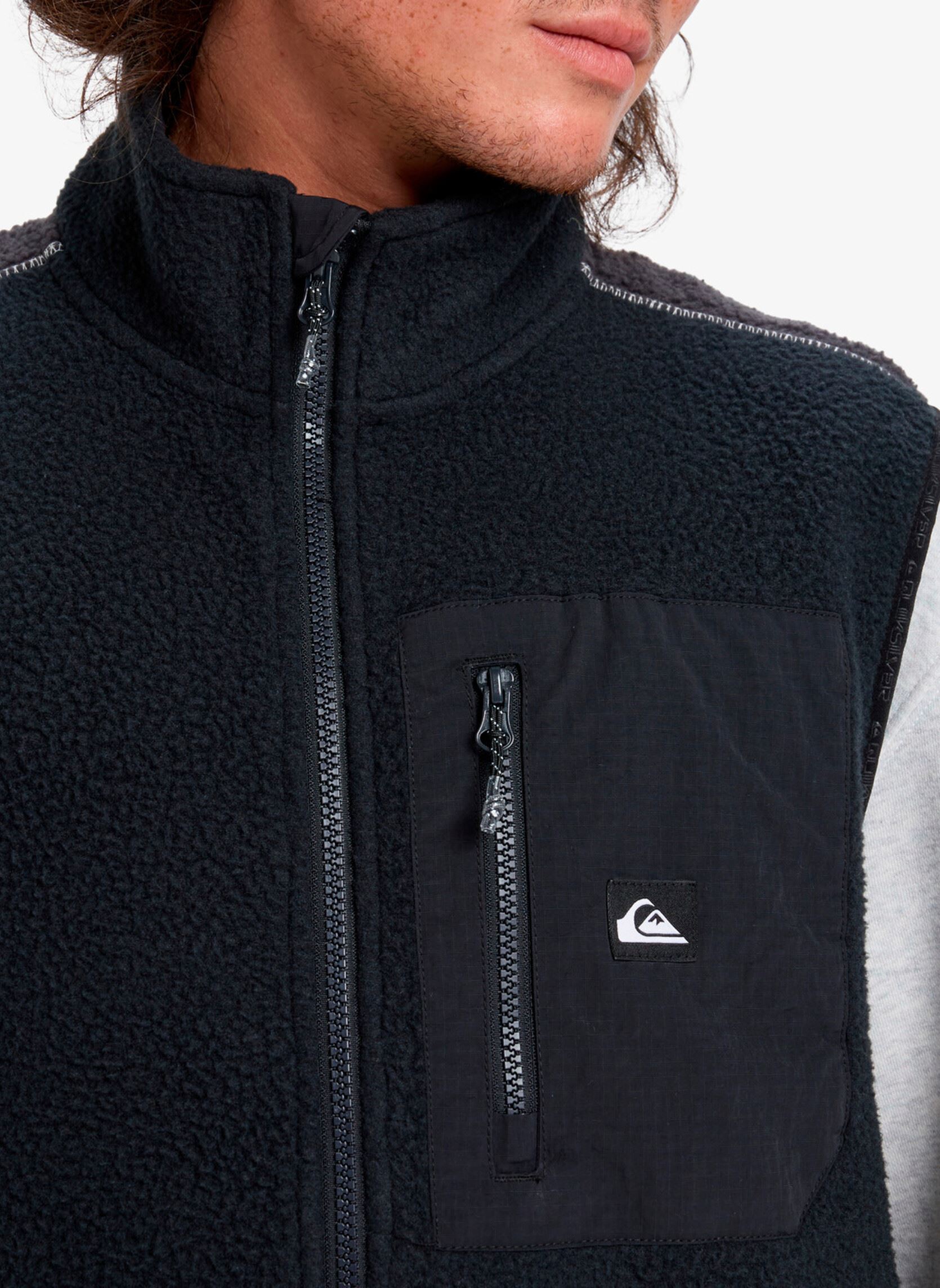 Pulls polaires Clean Coast Gilet homme noir Quiksilver Pulls polaires Clean Coast Gilet homme noir Black