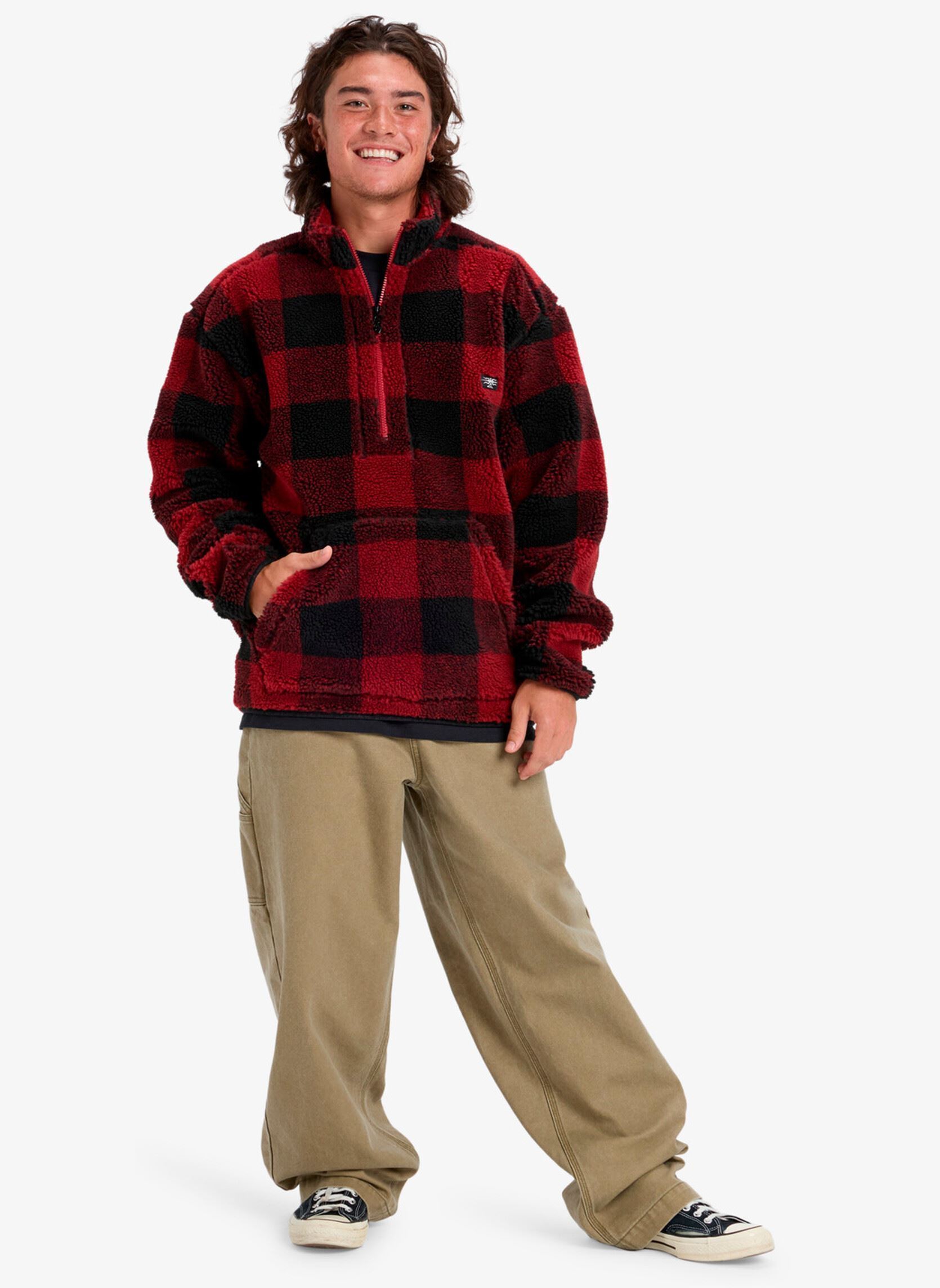 Fleece truien Mercury Woodlands Sherpa heren bordeaux Quiksilver Fleece truien Mercury Woodlands Sherpa heren bordeaux Woodlands Biking Red
