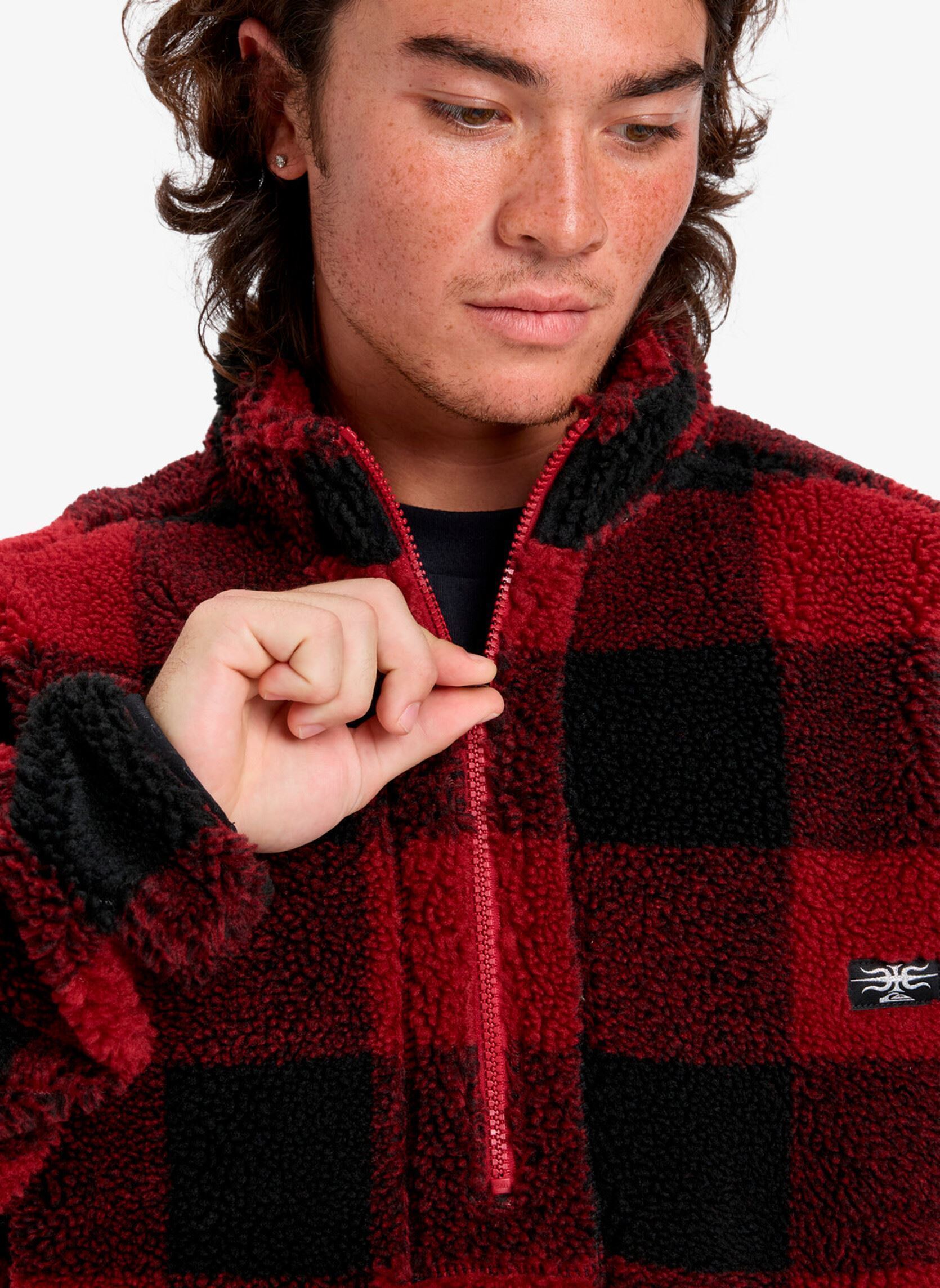 Fleece truien Mercury Woodlands Sherpa heren bordeaux Quiksilver Fleece truien Mercury Woodlands Sherpa heren bordeaux Woodlands Biking Red