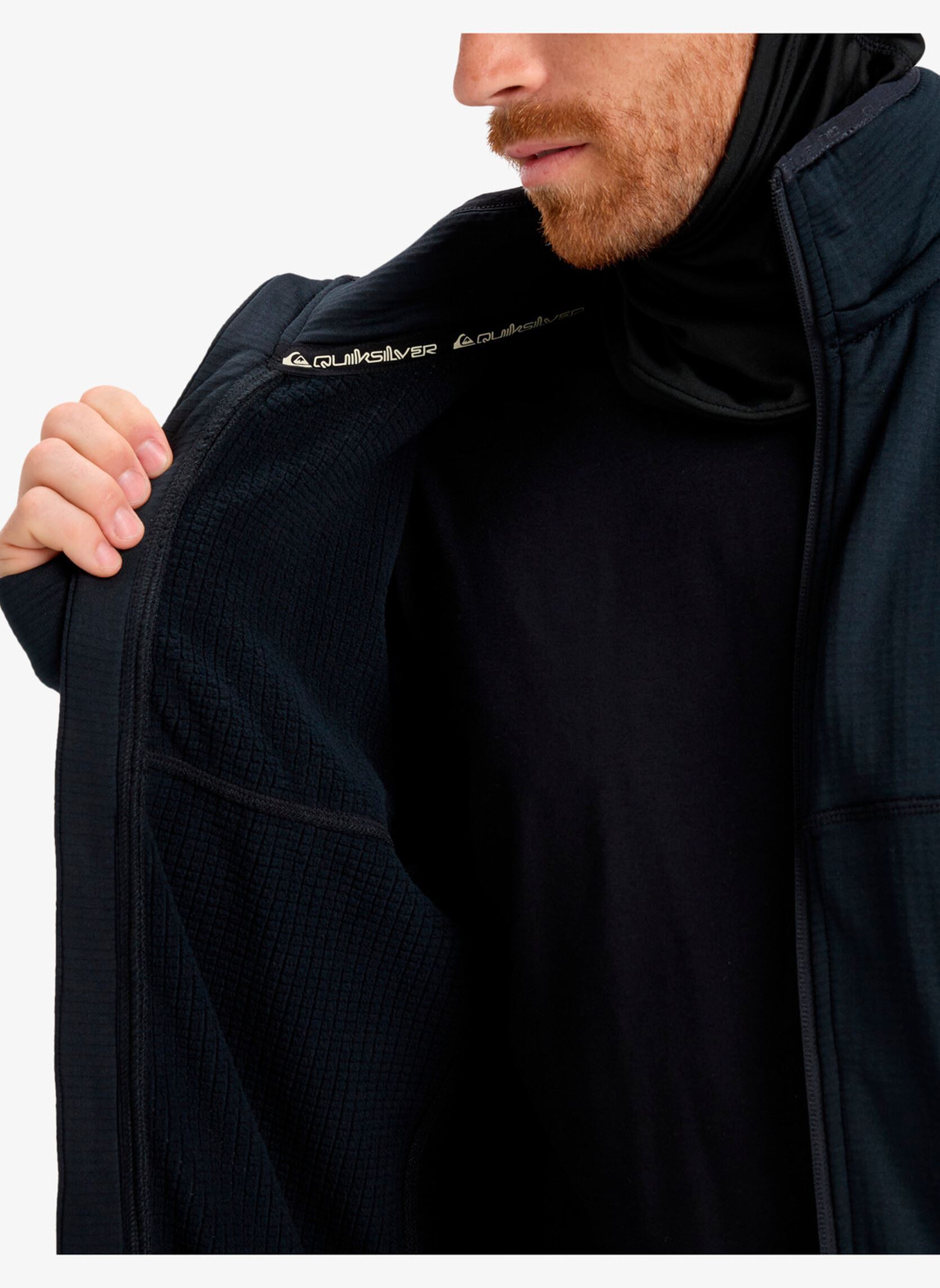 Sweats zippés Steep Point Fz Fleece homme noir Quiksilver Sweats zippés Steep Point Fz Fleece homme noir True black