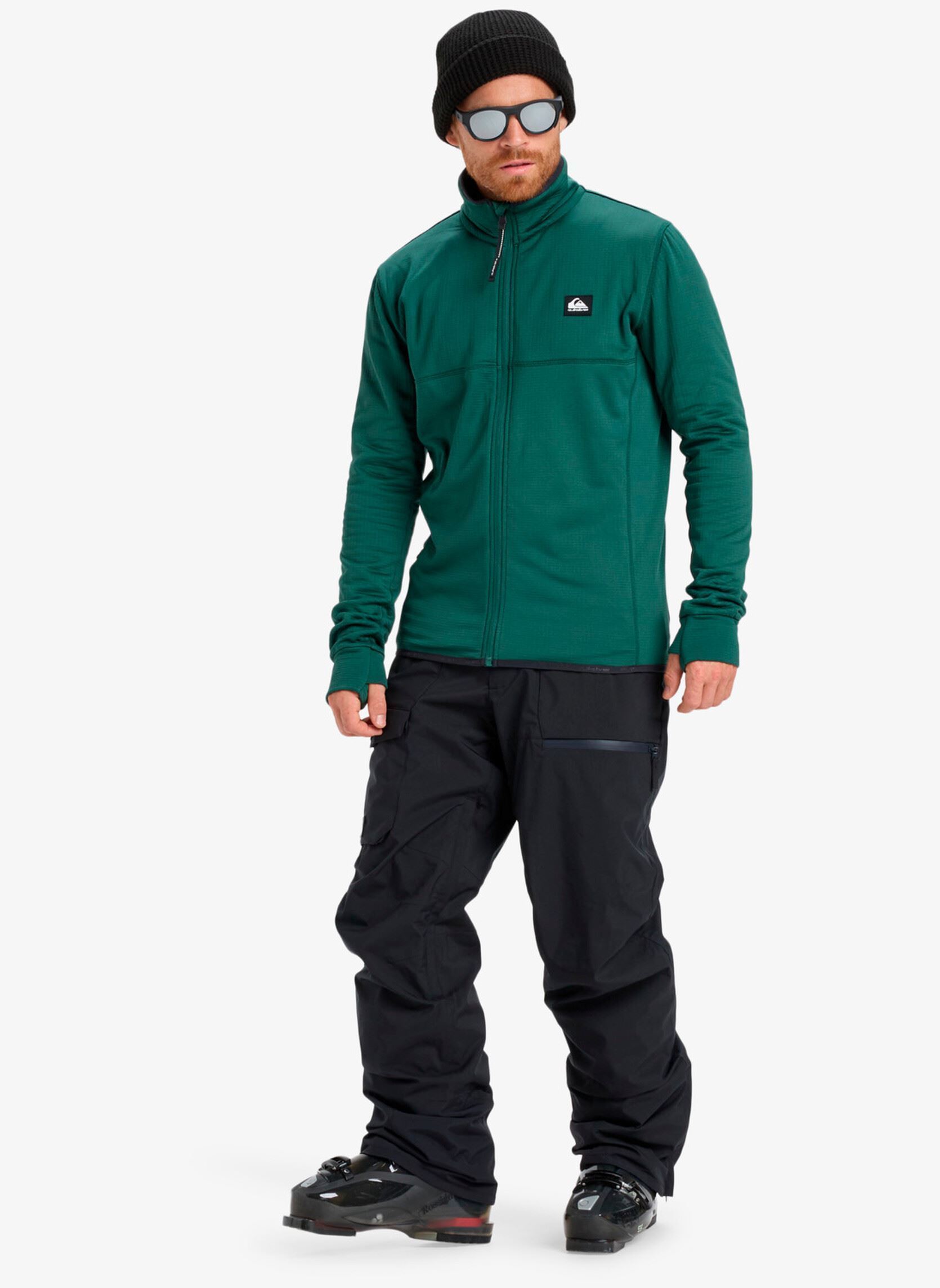 Sweaters met rits Steep Point Fz Fleece heren groen Quiksilver Sweaters met rits Steep Point Fz Fleece heren groen Trekking Green