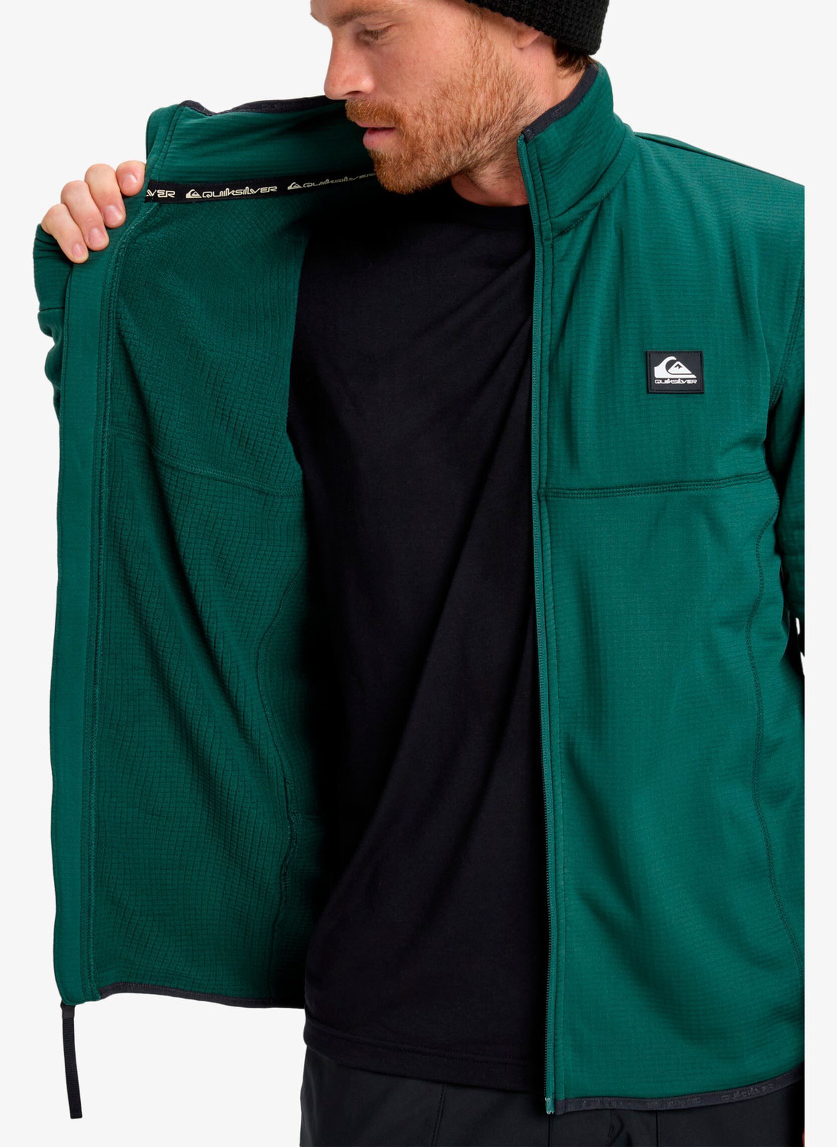 Sweaters met rits Steep Point Fz Fleece heren groen Quiksilver Sweaters met rits Steep Point Fz Fleece heren groen Trekking Green