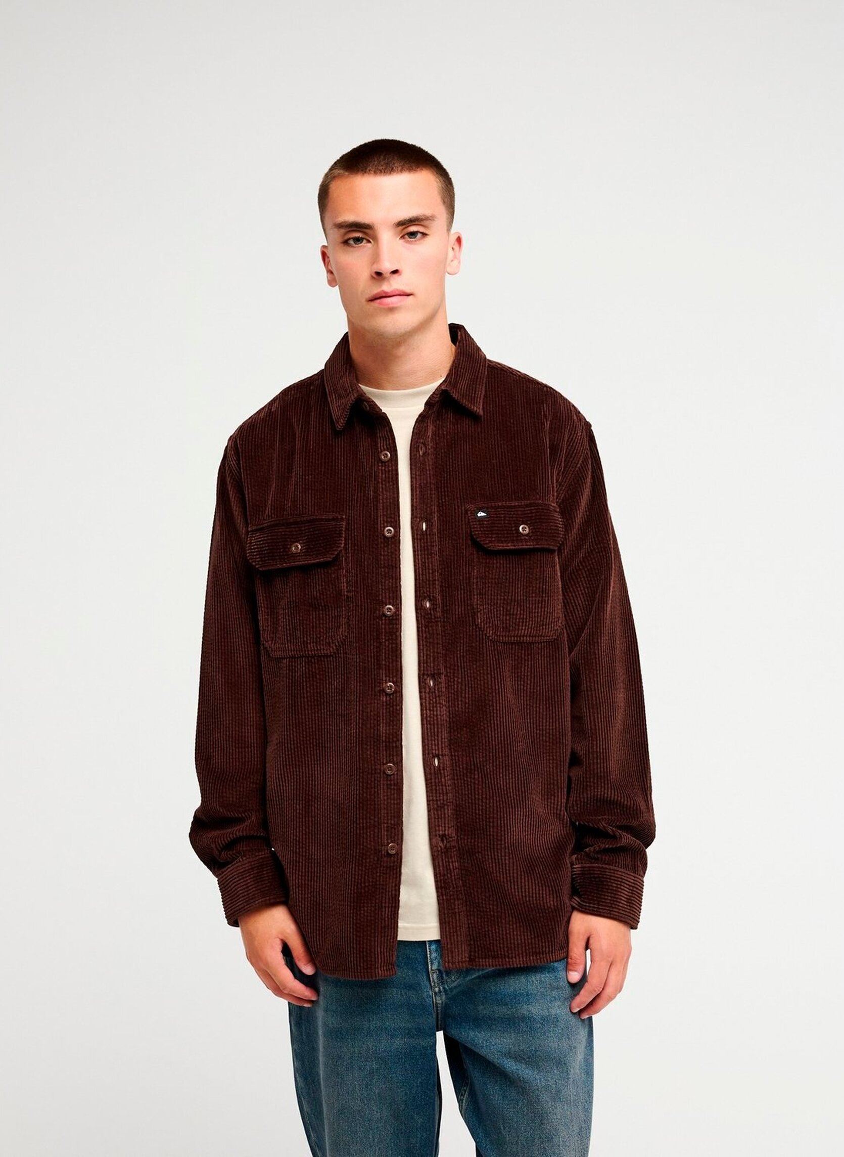 Hemden Venture Cord heren bruin Quiksilver Hemden Venture Cord heren bruin JAVA