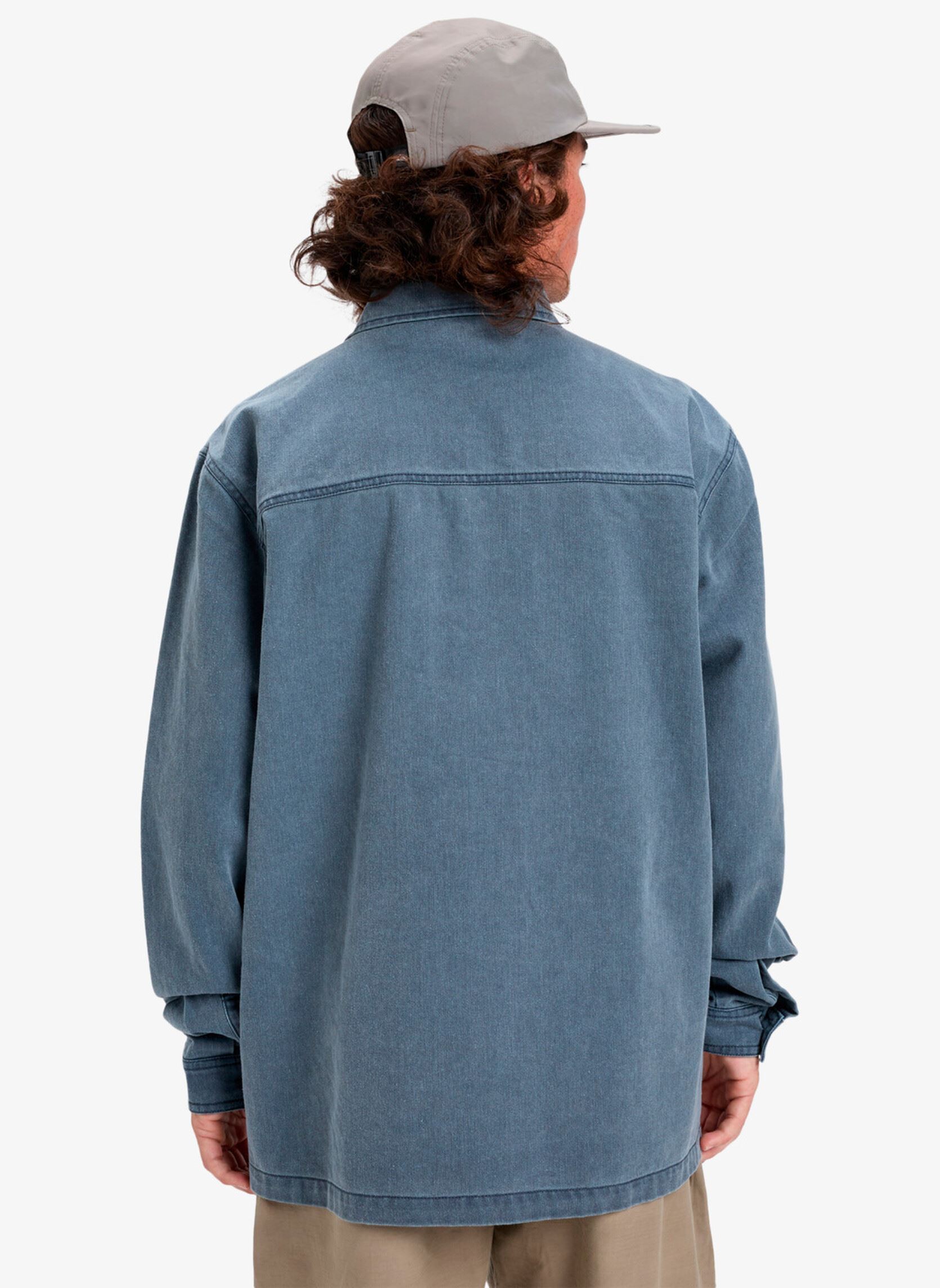 Chemises Mohab Washed Twill Ls Shirt homme bleu Quiksilver Chemises Mohab Washed Twill Ls Shirt homme bleu DARK NAVY