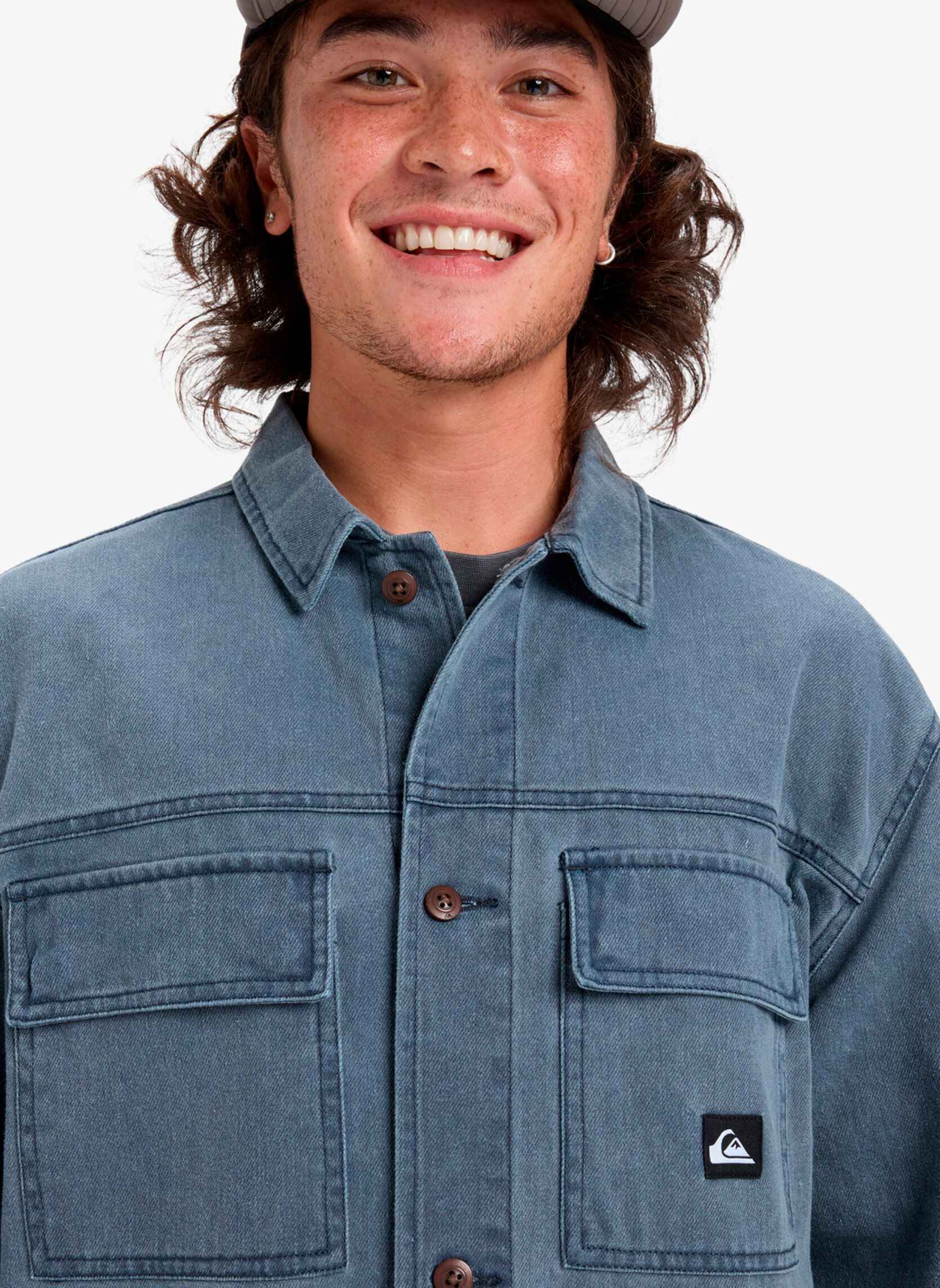 Chemises Mohab Washed Twill Ls Shirt homme bleu Quiksilver Chemises Mohab Washed Twill Ls Shirt homme bleu DARK NAVY