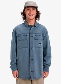 Hemden Mohab Washed Twill Ls Shirt heren bruin