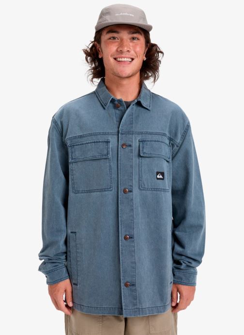 Quiksilver Hemden Mohab Washed Twill Ls Shirt herren blau