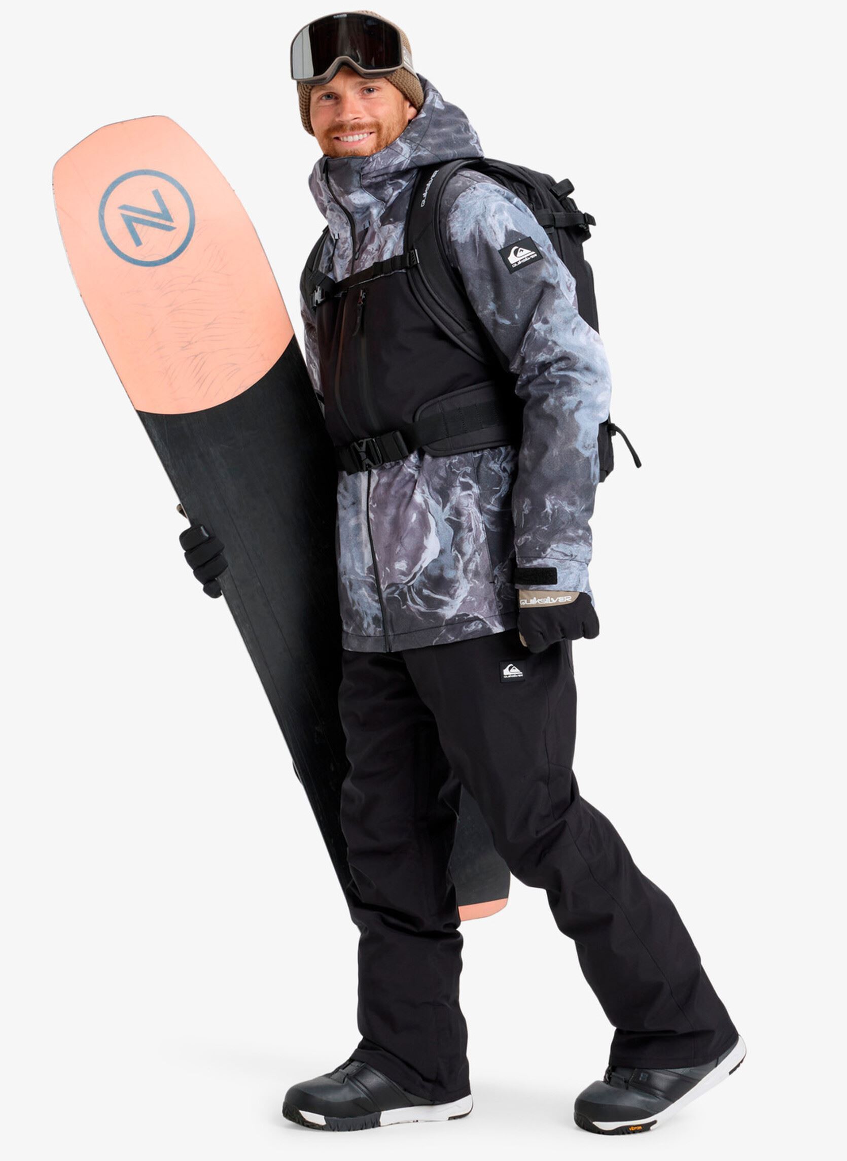 Vestes Sycamore Printed Jk homme gris Quiksilver Vestes Sycamore Printed Jk homme gris Thermostamp Grayscale