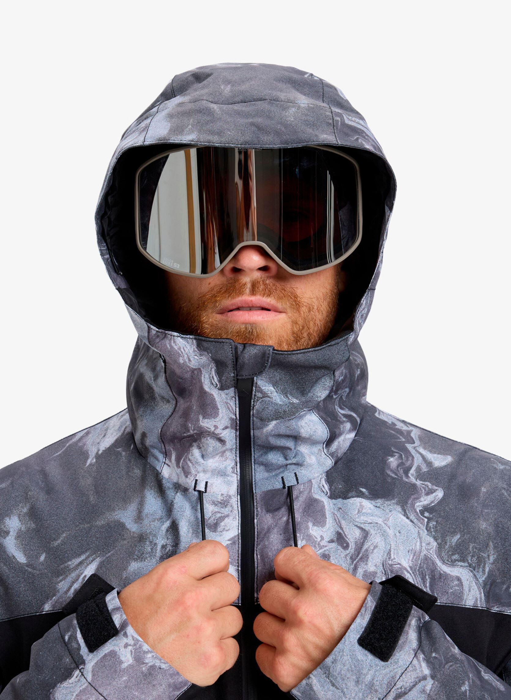 Vestes Sycamore Printed Jk homme gris Quiksilver Vestes Sycamore Printed Jk homme gris Thermostamp Grayscale
