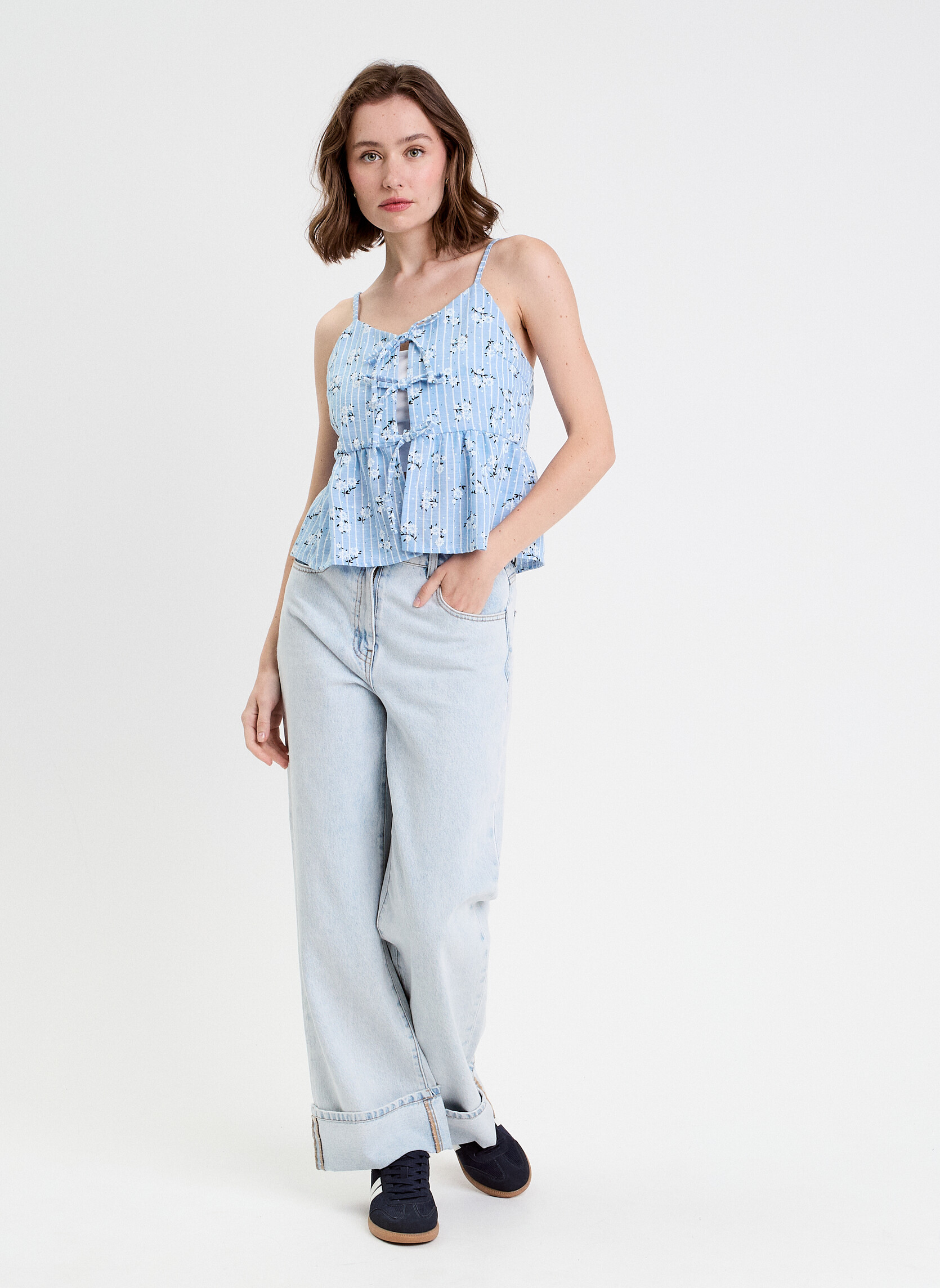 Débardeurs TOPSOLEIL femme bleu Cache Cache Débardeurs TOPSOLEIL femme bleu Bleu