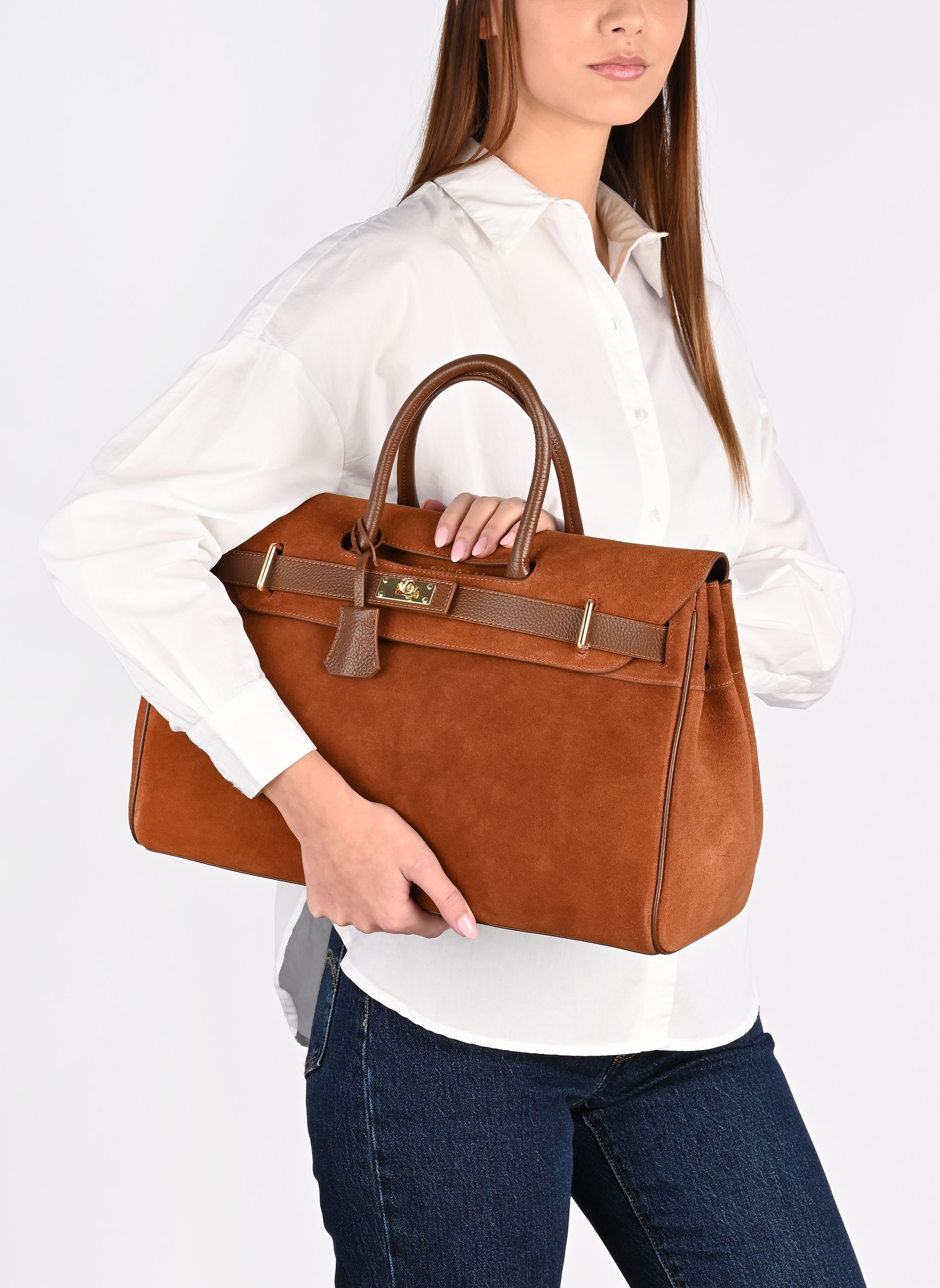 Bolsos de mano Pyla Romy S mujer marrón Mac Douglas Bolsos de mano Pyla Romy S mujer marrón VELOURS CARAMEL VE83