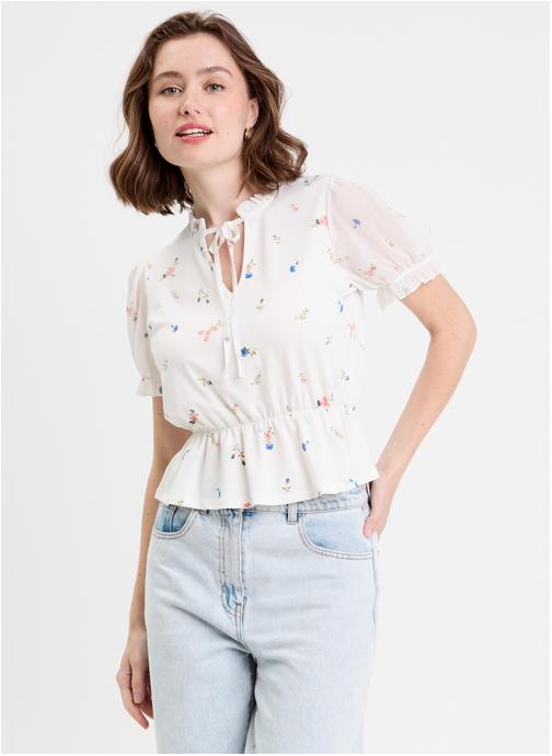 Cache Cache Tops KBLOUCREZ femme blanc
