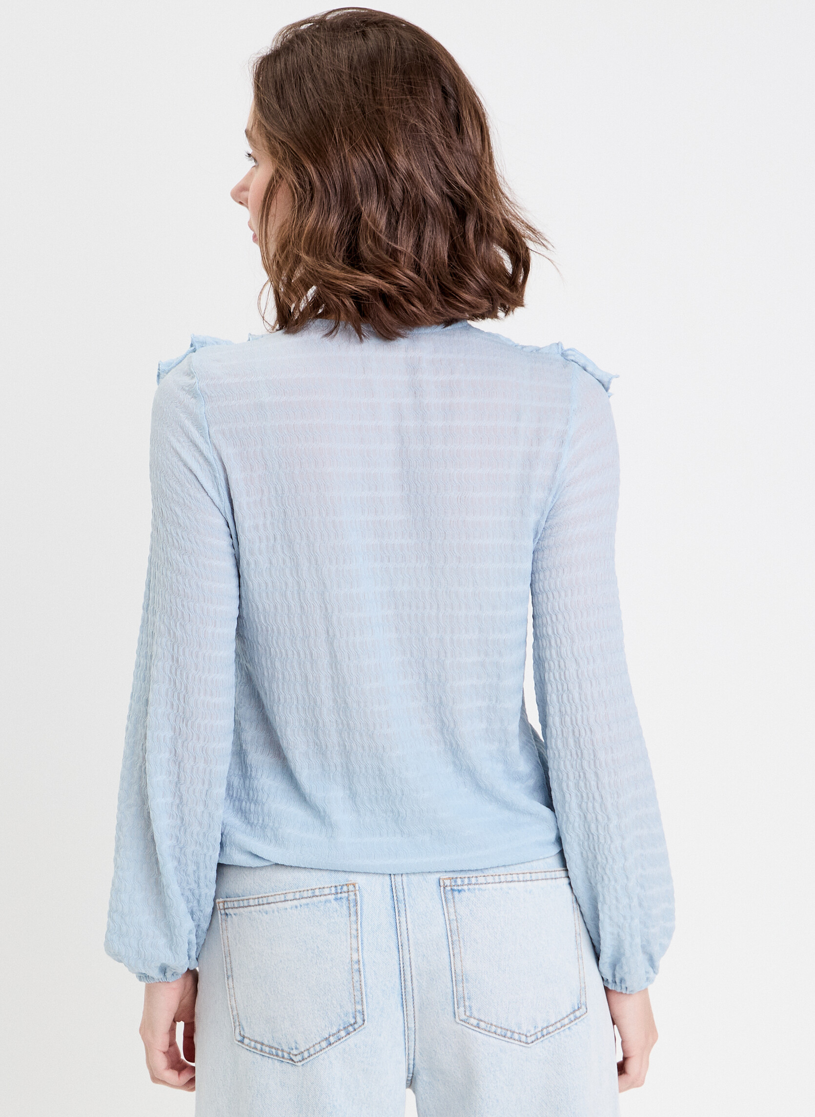 Tops LBLOUVOL6 femme bleu Cache Cache Tops LBLOUVOL6 femme bleu Bleu clair
