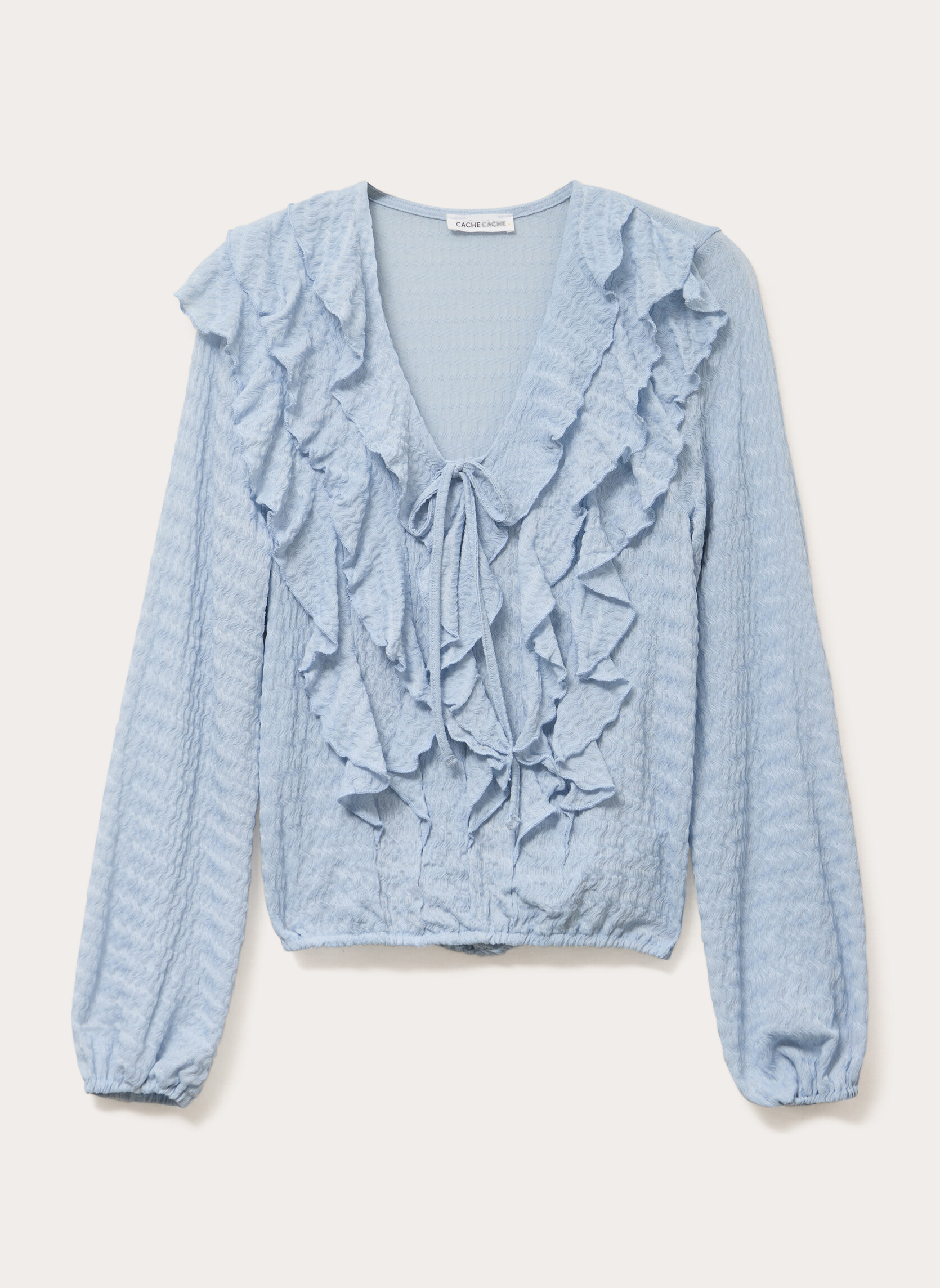 Tops LBLOUVOL6 femme bleu Cache Cache Tops LBLOUVOL6 femme bleu Bleu clair