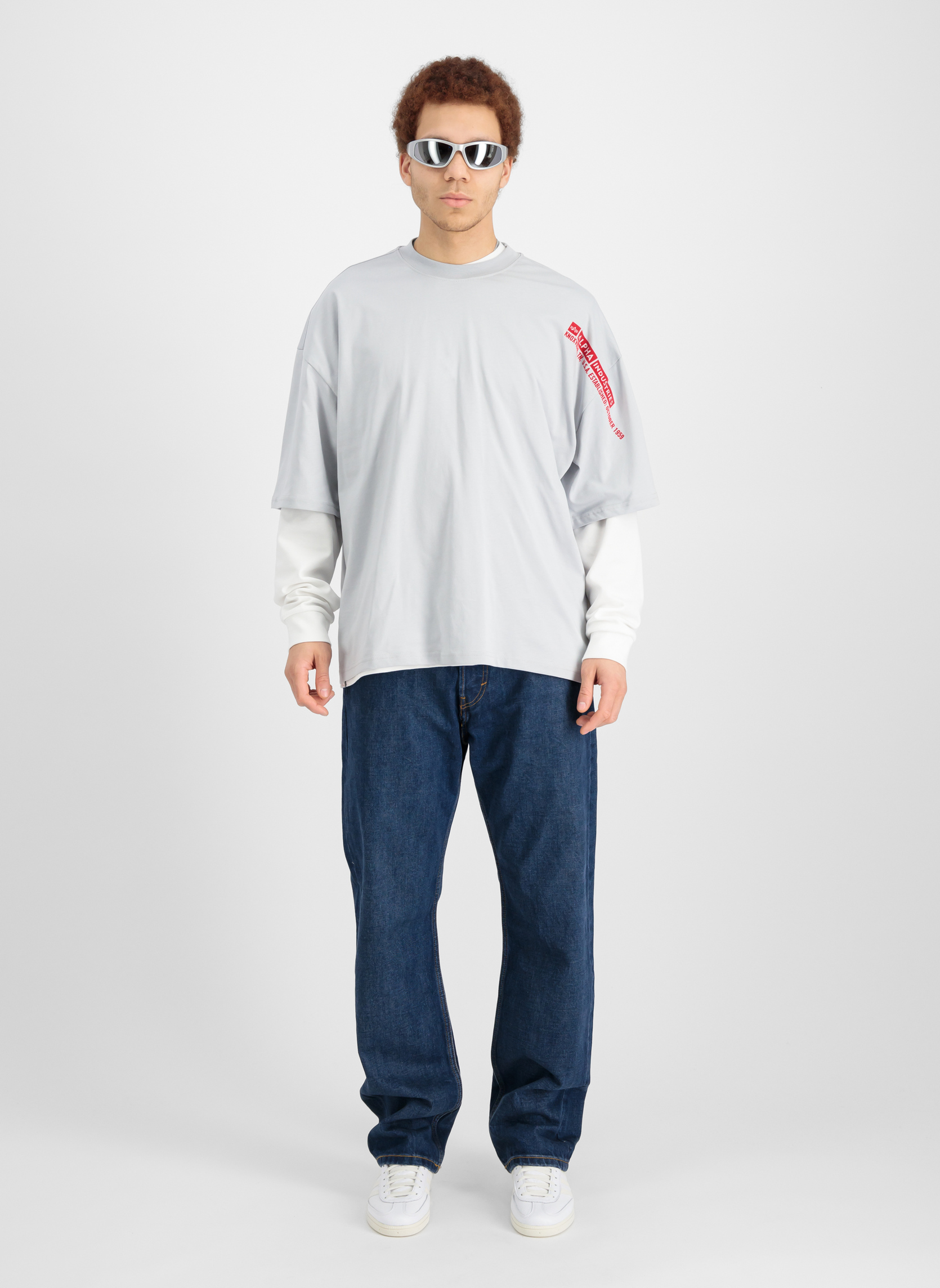 Denver Fire Dept. T-shirt Homme Gris Manches Courtes Coton Mélangé Taille XL
