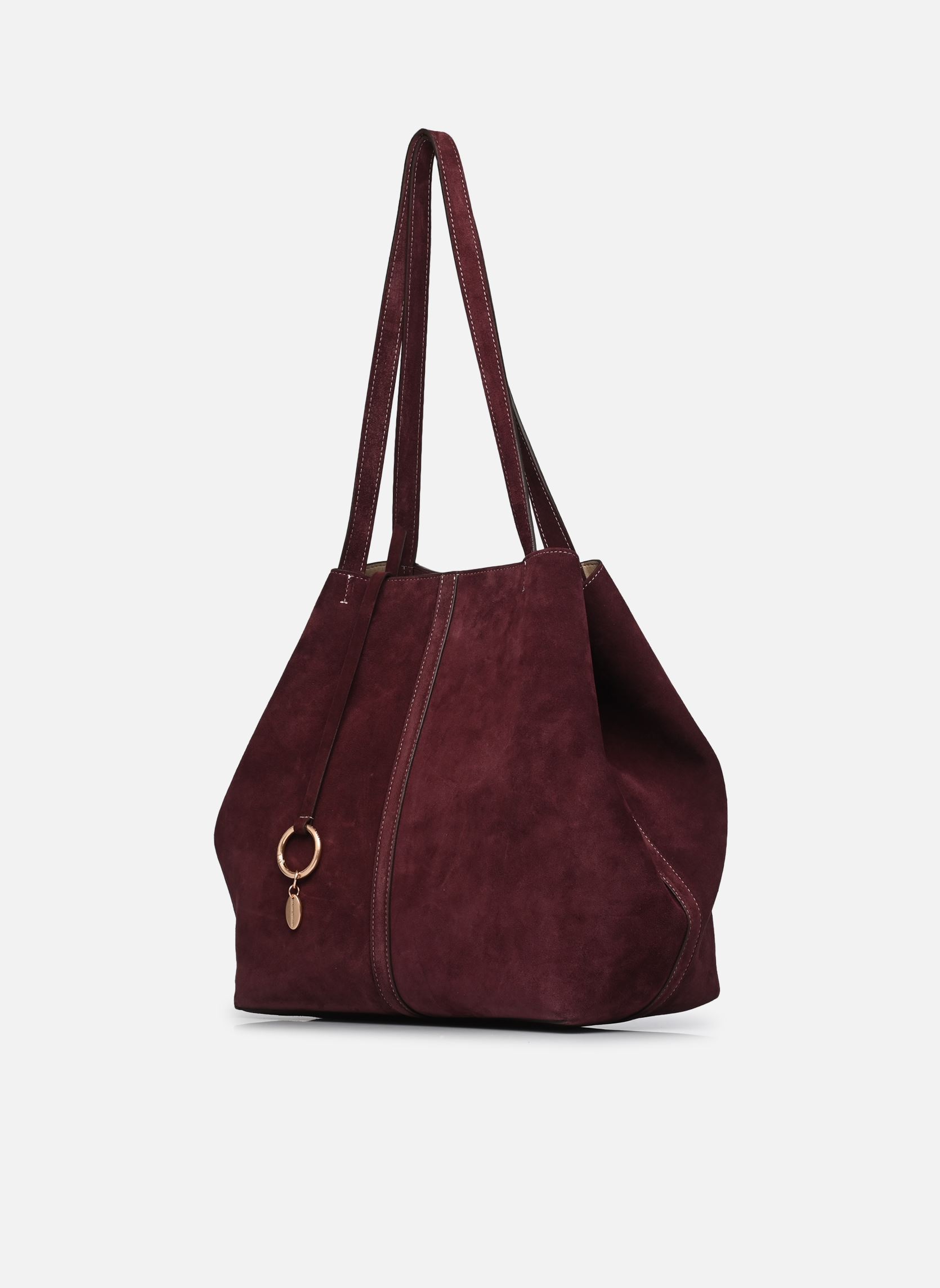 Cabas Tote Bag Gm Porte Epaule En Suede femme violet Vanessa Bruno Cabas Tote Bag Gm Porte Epaule En Suede femme violet PRUNE
