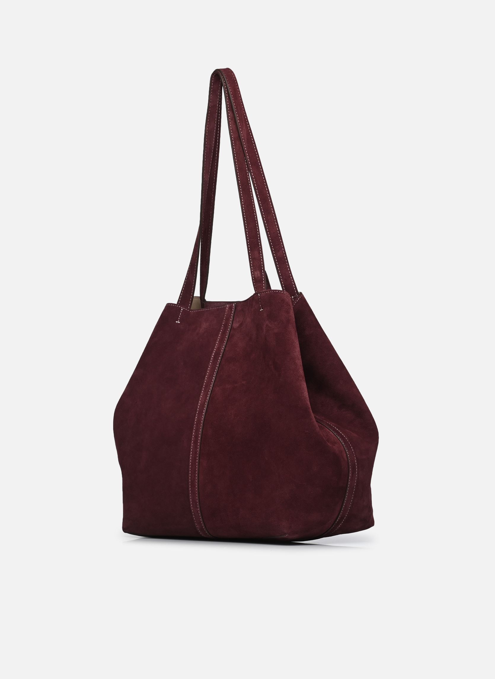 Cabas Tote Bag Gm Porte Epaule En Suede femme violet Vanessa Bruno Cabas Tote Bag Gm Porte Epaule En Suede femme violet PRUNE