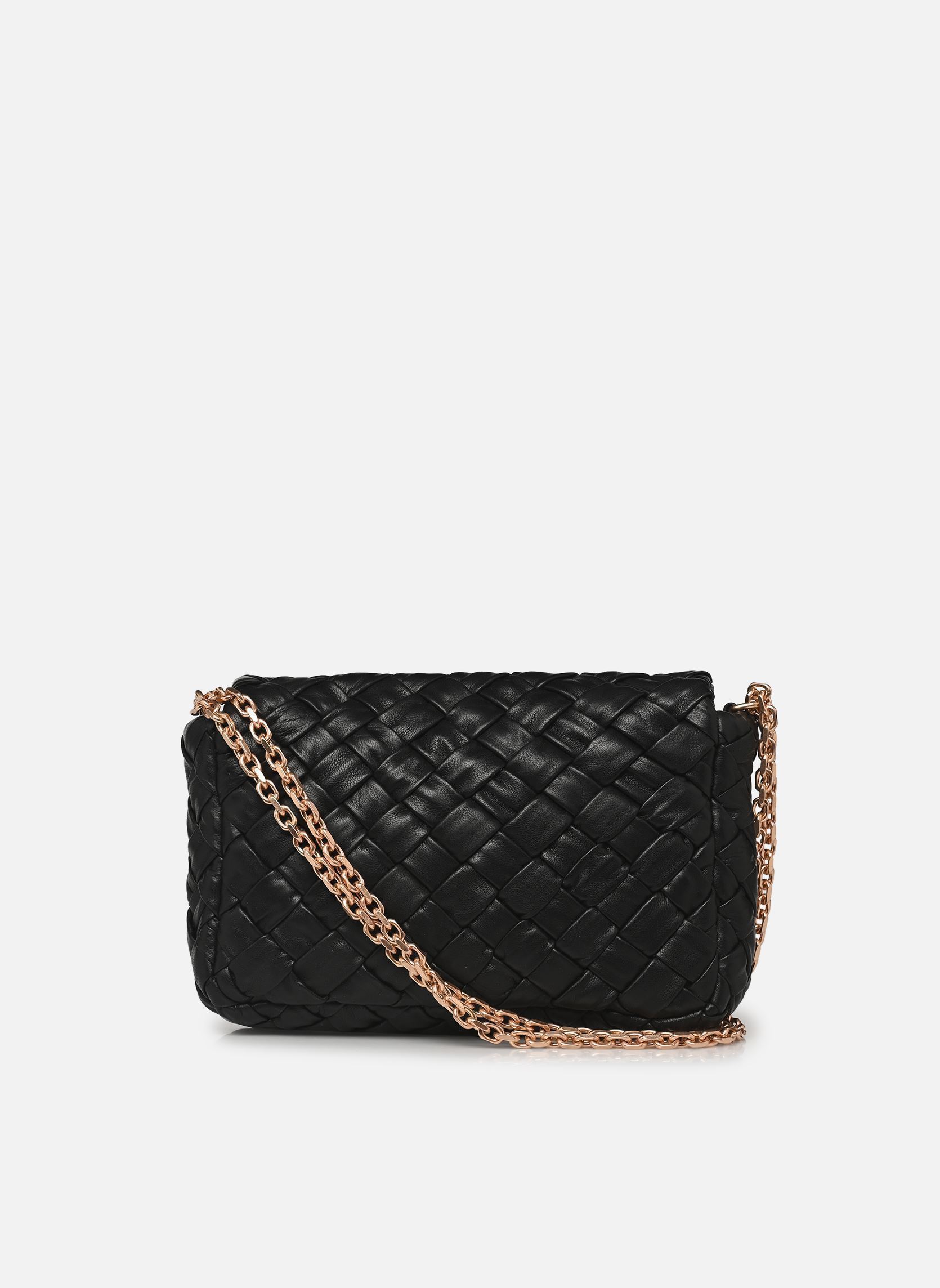 Schoudertassen Moon Moyen En Cuir D'Agneau Tresse Damie dames zwart Vanessa Bruno Schoudertassen Moon Moyen En Cuir D'Agneau Tresse Damie dames zwart NOIR