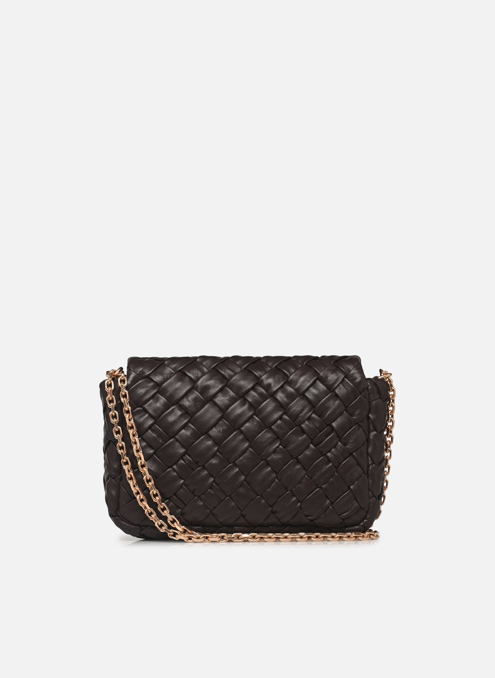 Umhängetaschen Moon Moyen En Cuir D'Agneau Tresse Damie damen braun Vanessa Bruno Umhängetaschen Moon Moyen En Cuir D'Agneau Tresse Damie damen braun CHOCOLAT