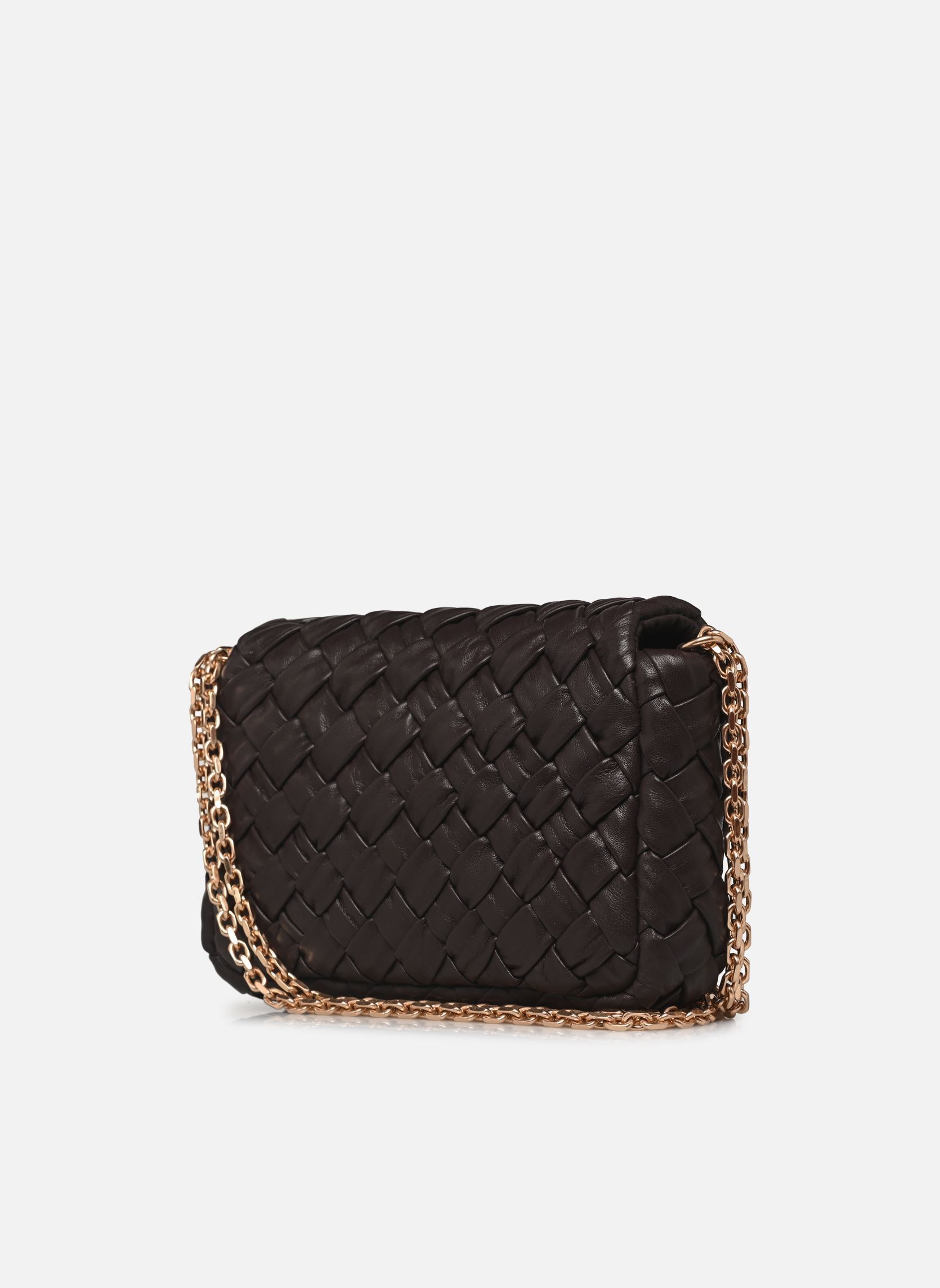 Umhängetaschen Moon Moyen En Cuir D'Agneau Tresse Damie damen braun Vanessa Bruno Umhängetaschen Moon Moyen En Cuir D'Agneau Tresse Damie damen braun CHOCOLAT
