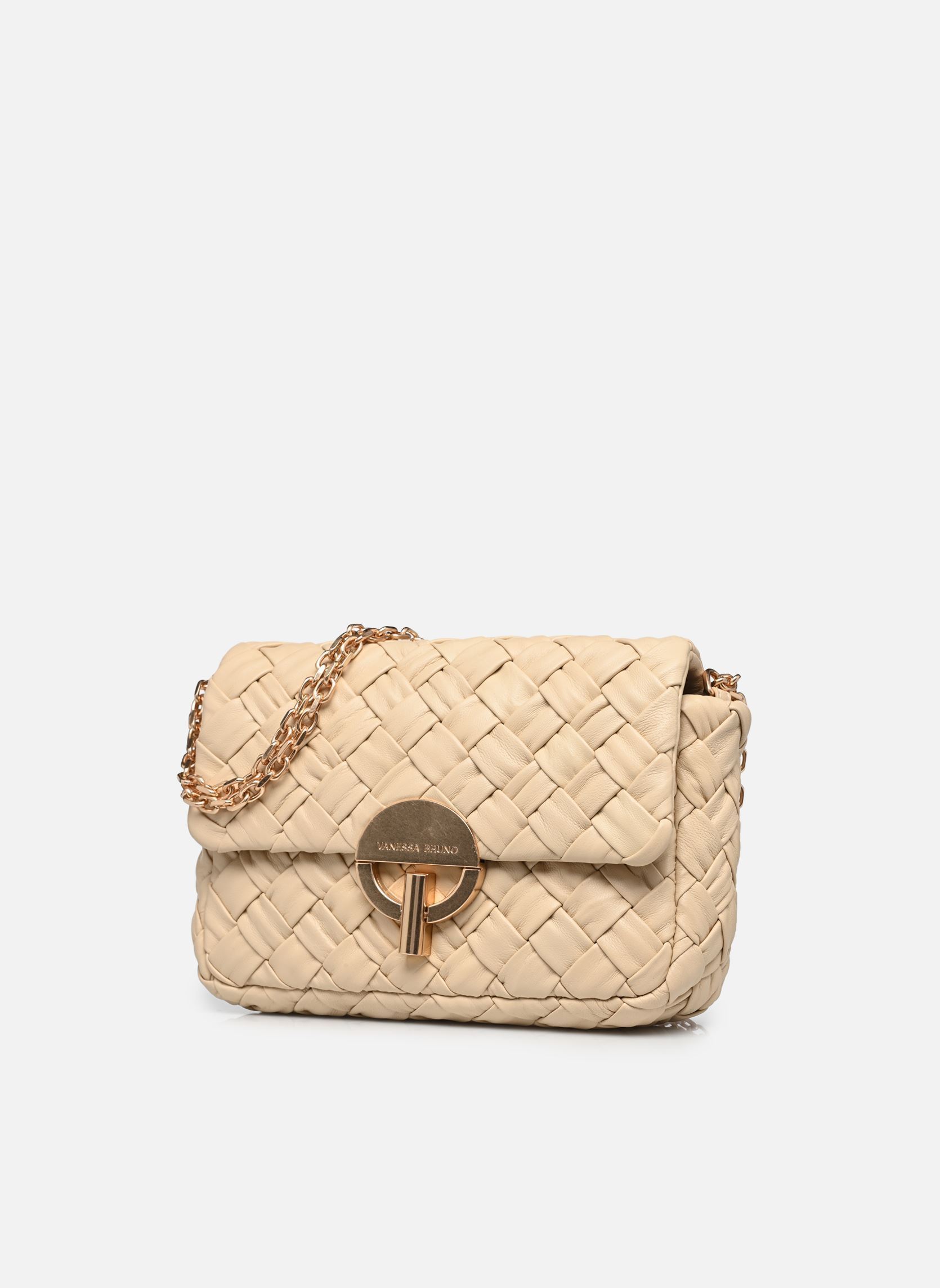Sacs bandoulière Moon Moyen En Cuir D'Agneau Tresse Damie femme blanc Vanessa Bruno Sacs bandoulière Moon Moyen En Cuir D'Agneau Tresse Damie femme blanc IVOIRE
