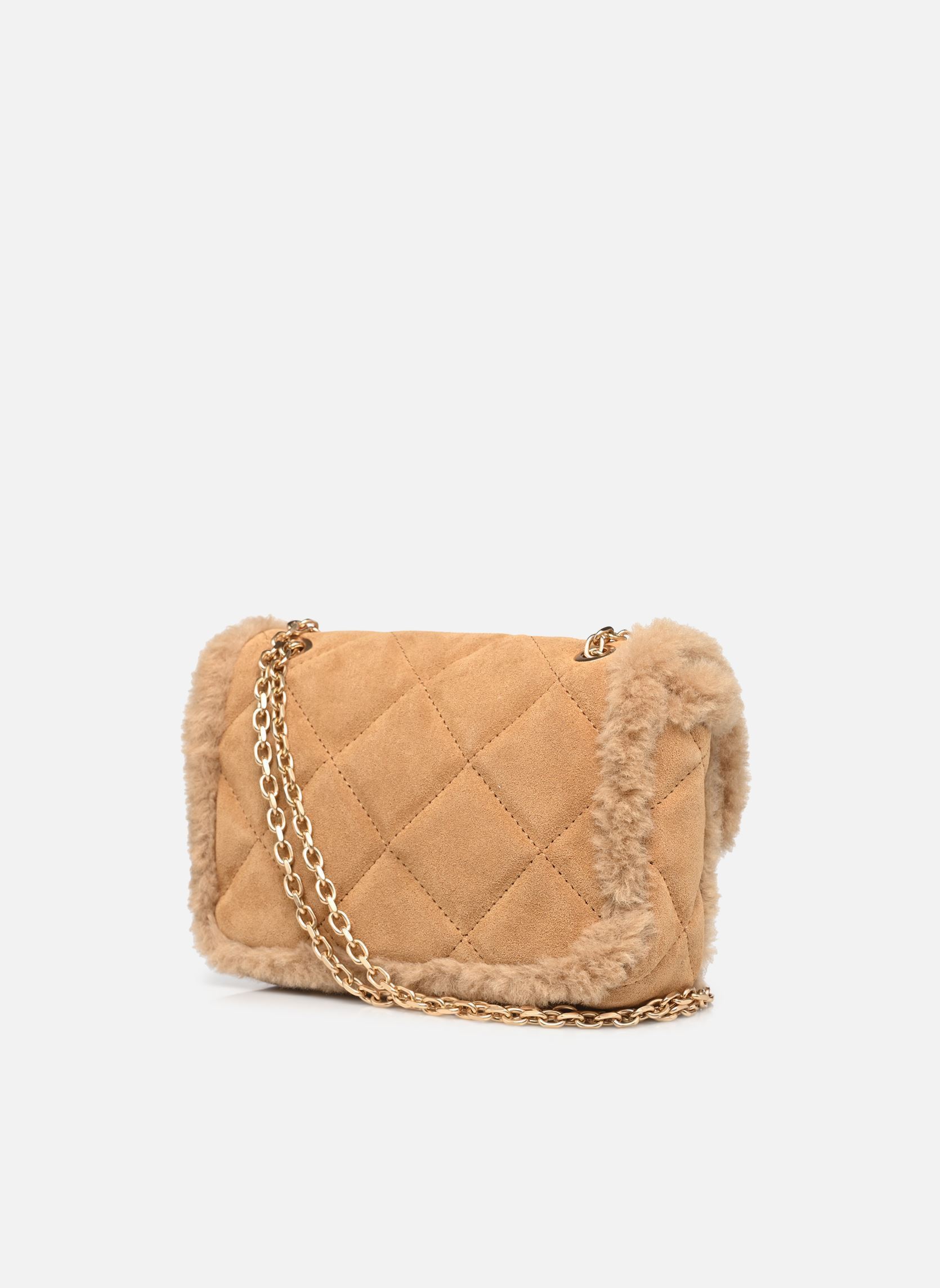 Umhängetaschen Moon Moyen En Suede Et Fausse Fourrure damen braun Vanessa Bruno Umhängetaschen Moon Moyen En Suede Et Fausse Fourrure damen braun CARAMEL