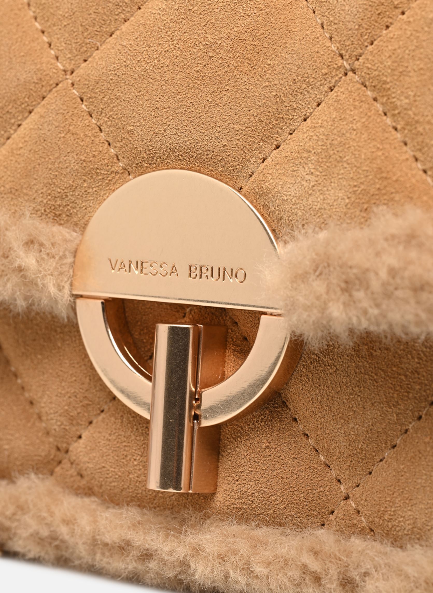Umhängetaschen Moon Moyen En Suede Et Fausse Fourrure damen braun Vanessa Bruno Umhängetaschen Moon Moyen En Suede Et Fausse Fourrure damen braun CARAMEL