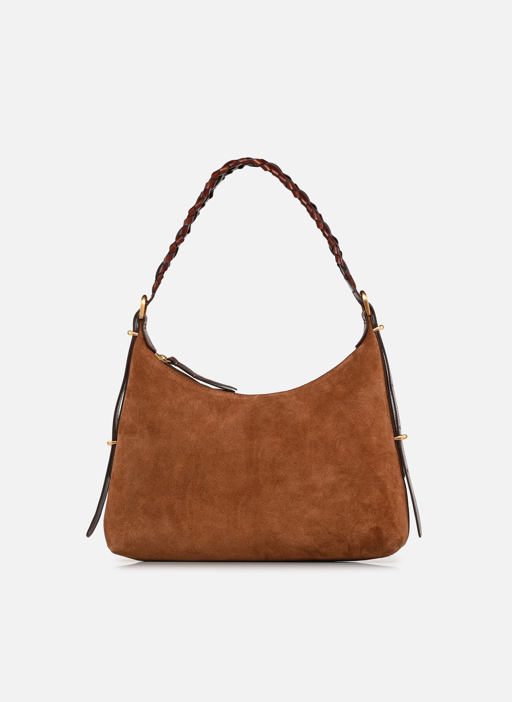 Sacs bandoulière Jess Pm Zip Porte Epaule Zippe En Suede femme marron Vanessa Bruno Sacs bandoulière Jess Pm Zip Porte Epaule Zippe En Suede femme marron COGNAC