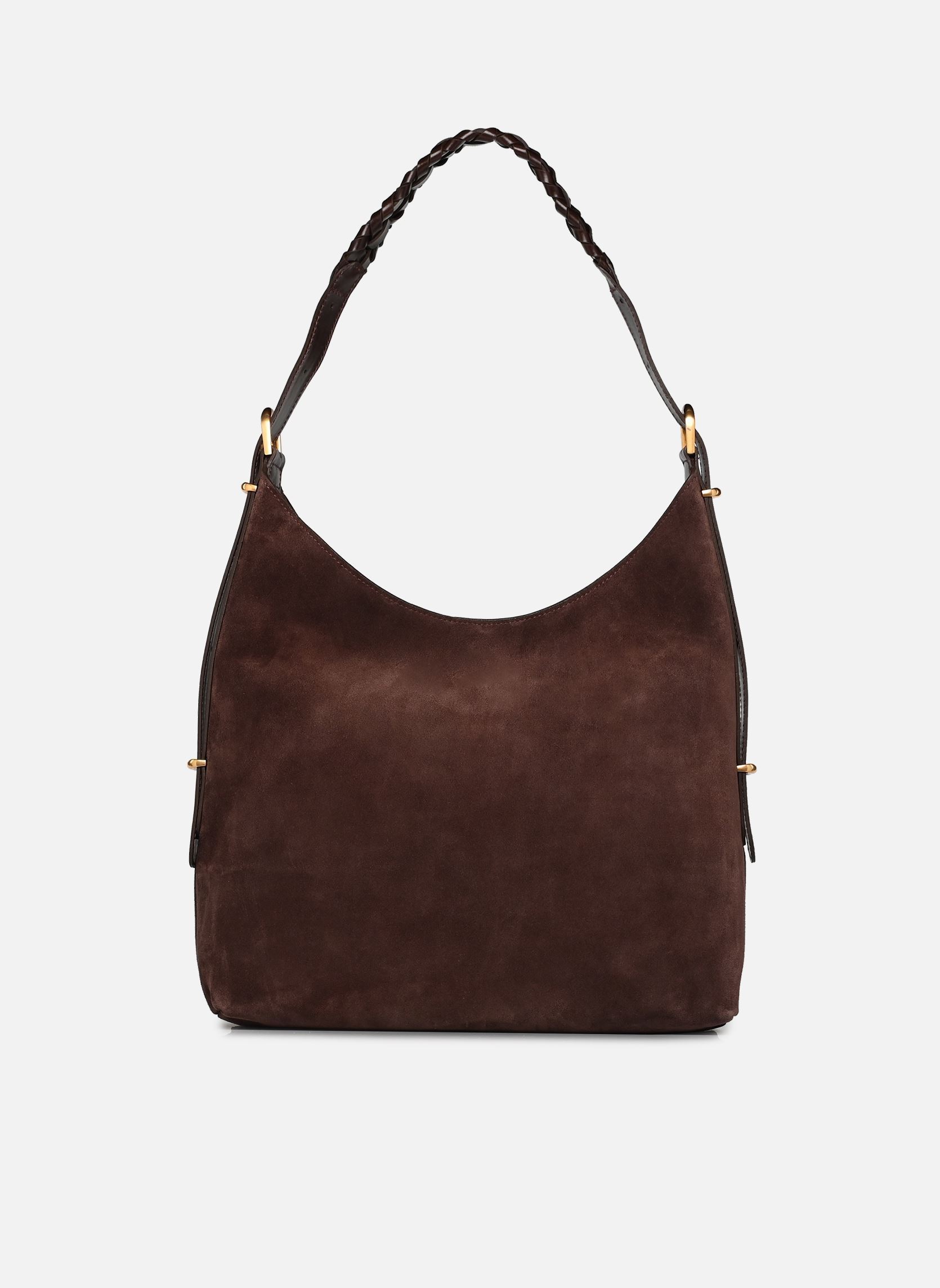 Sacs Jess Hobo Suede Avec Anse Tressee En Cui femme marron Vanessa Bruno Sacs Jess Hobo Suede Avec Anse Tressee En Cui femme marron CHOCOLAT