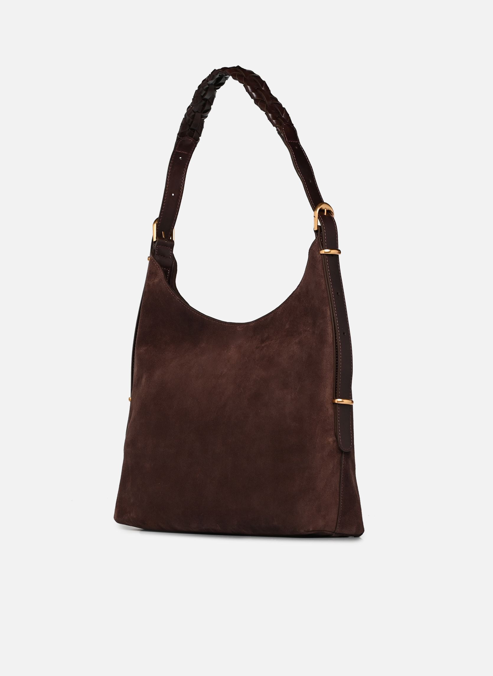 Sacs Jess Hobo Suede Avec Anse Tressee En Cui femme marron Vanessa Bruno Sacs Jess Hobo Suede Avec Anse Tressee En Cui femme marron CHOCOLAT