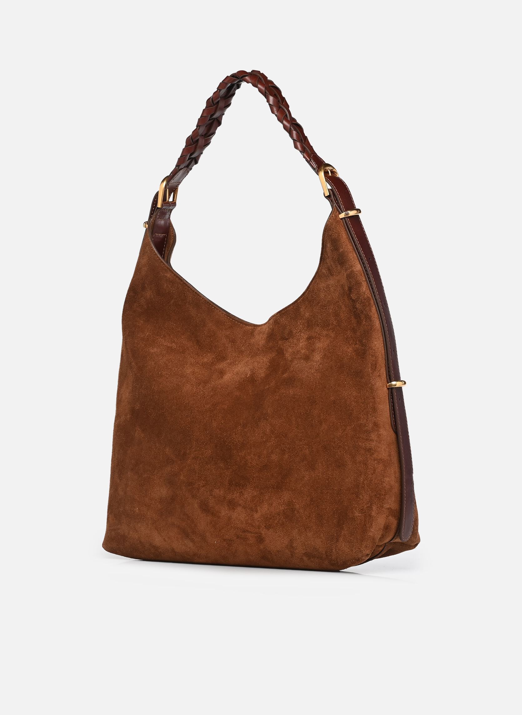Schoudertassen Jess Hobo Suede Avec Anse Tressee En Cui dames bruin Vanessa Bruno Schoudertassen Jess Hobo Suede Avec Anse Tressee En Cui dames bruin COGNAC
