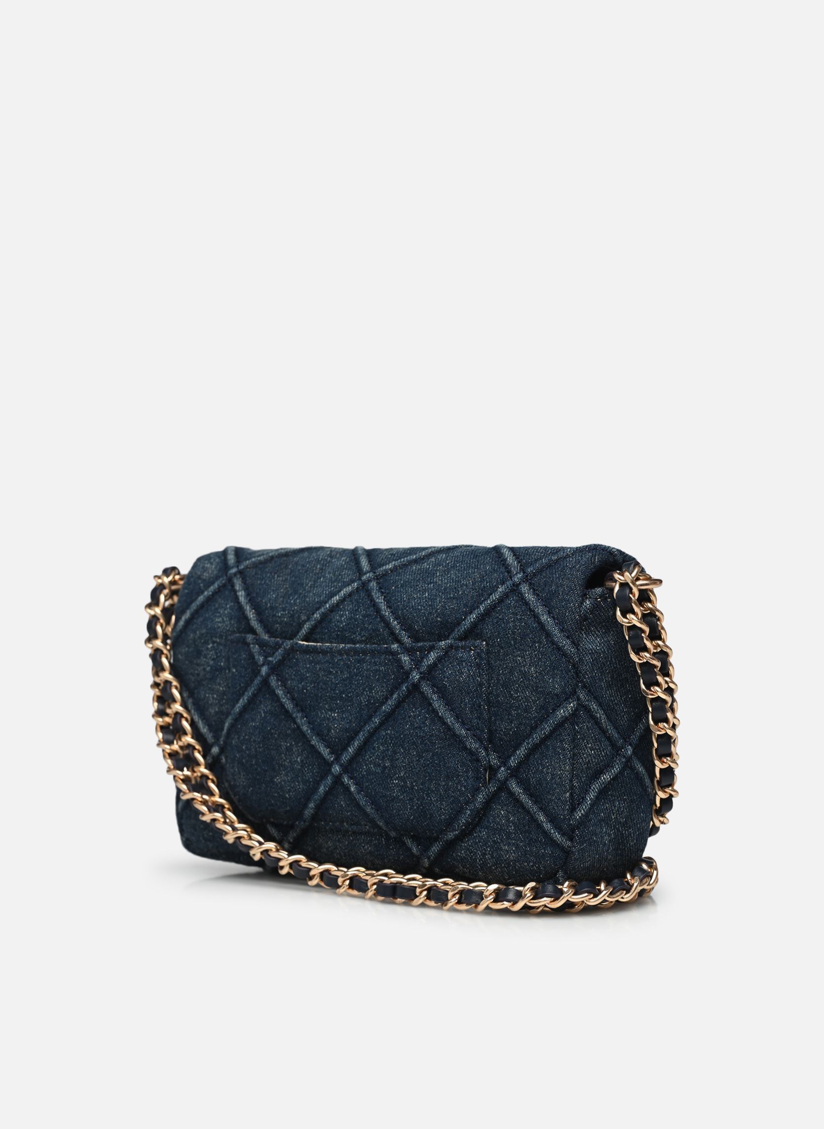 Umhängetaschen Nano Moon En Denim Debosse Avec Chaine F damen blau Vanessa Bruno Umhängetaschen Nano Moon En Denim Debosse Avec Chaine F damen blau DENIM