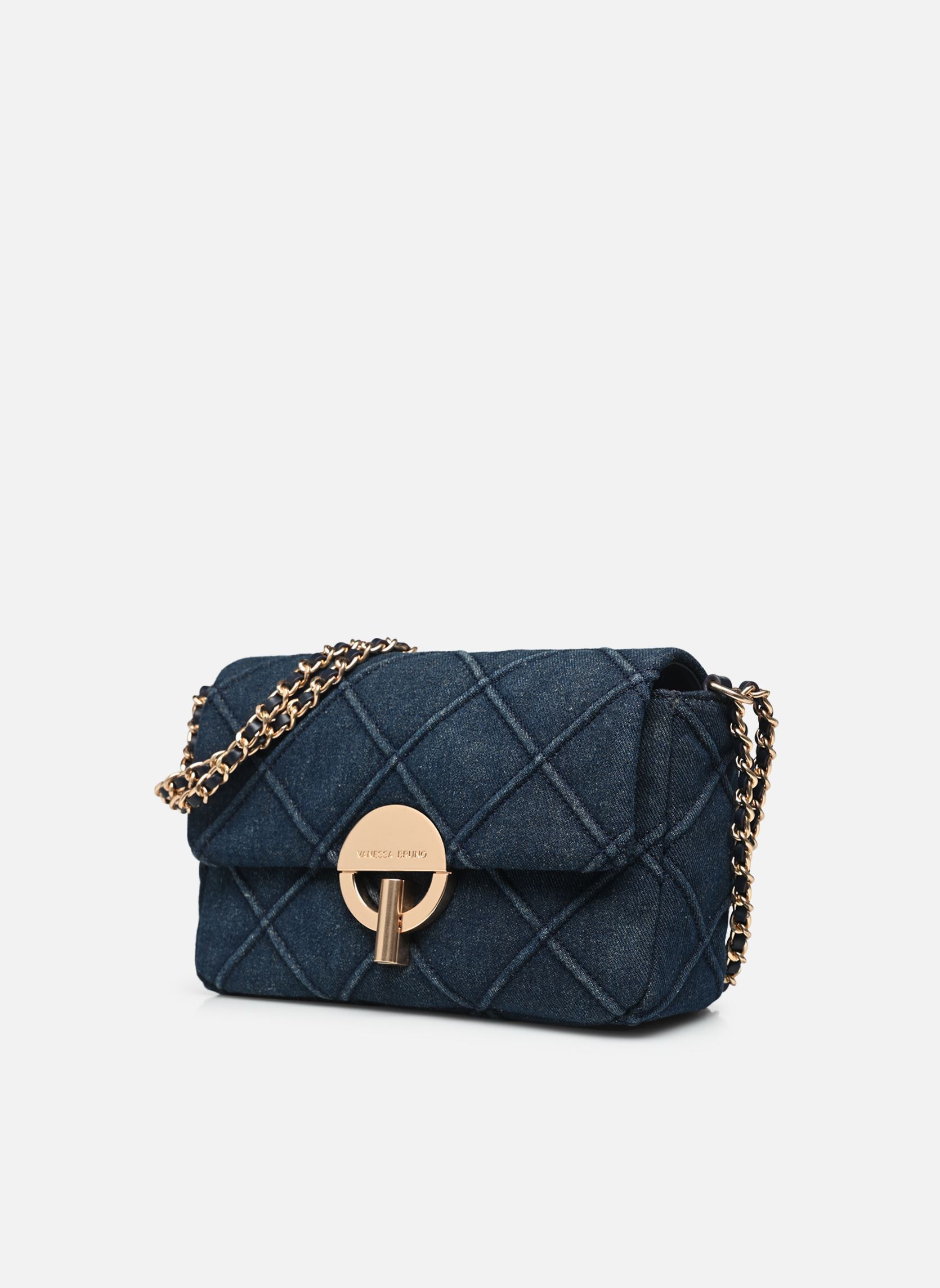 Umhängetaschen Moon Moyen En Denim Debosse Avec Chaine damen blau Vanessa Bruno Umhängetaschen Moon Moyen En Denim Debosse Avec Chaine damen blau DENIM