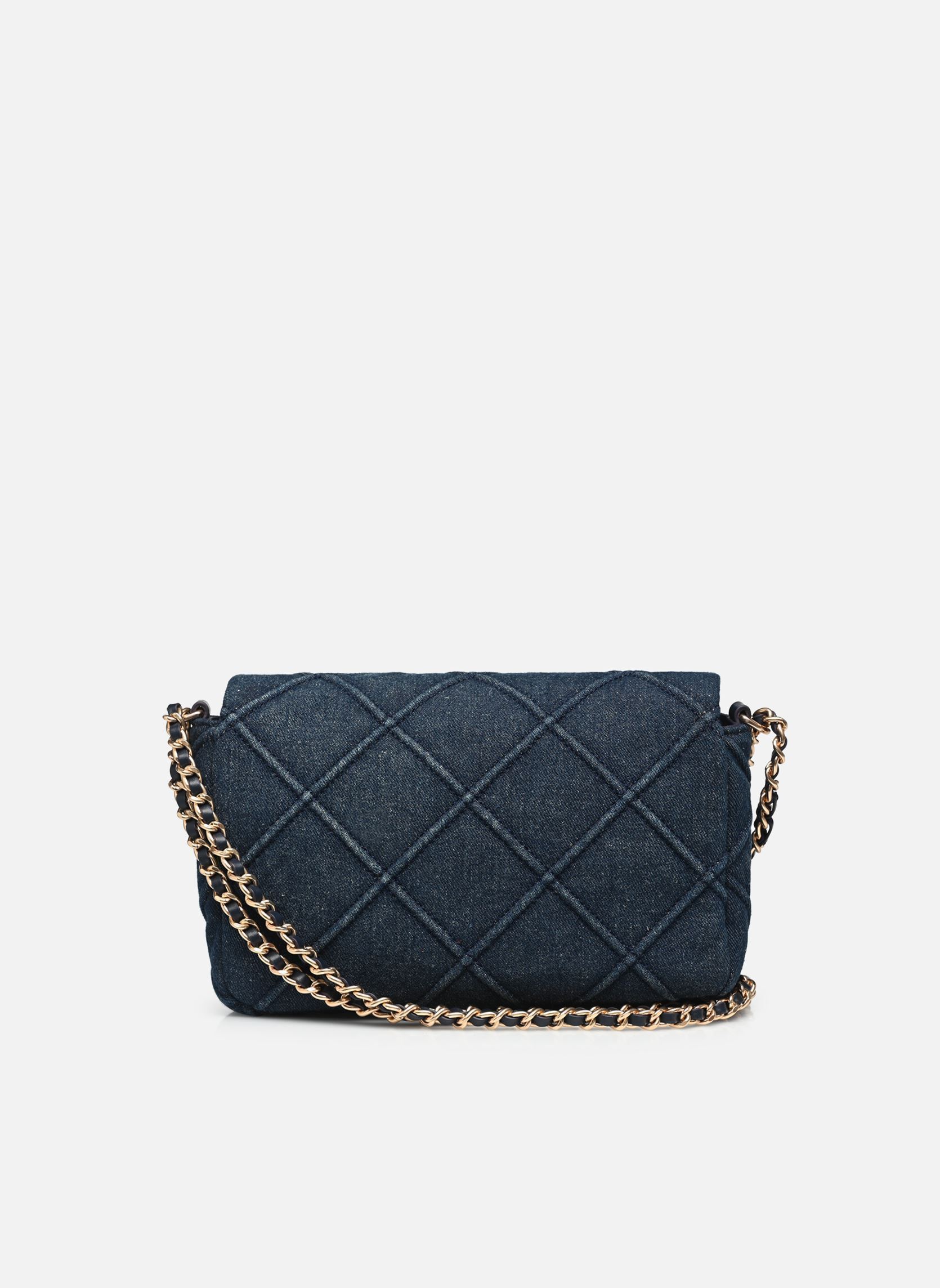 Umhängetaschen Moon Moyen En Denim Debosse Avec Chaine damen blau Vanessa Bruno Umhängetaschen Moon Moyen En Denim Debosse Avec Chaine damen blau DENIM