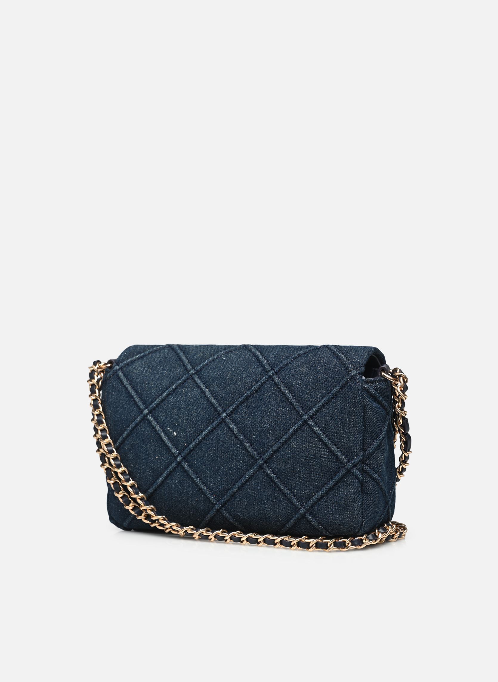Umhängetaschen Moon Moyen En Denim Debosse Avec Chaine damen blau Vanessa Bruno Umhängetaschen Moon Moyen En Denim Debosse Avec Chaine damen blau DENIM