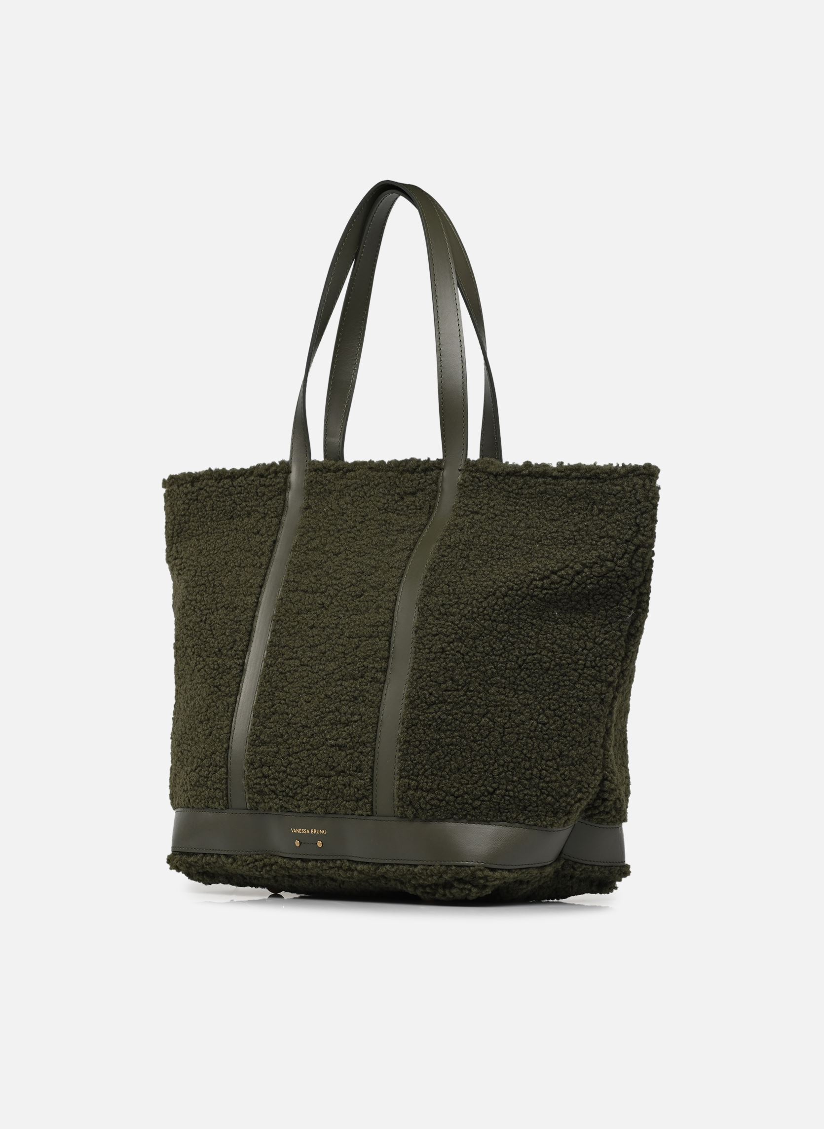 Cabas Cabas L Porte Epaule Zippe En Fausse Fou femme vert Vanessa Bruno Cabas Cabas L Porte Epaule Zippe En Fausse Fou femme vert KAKI