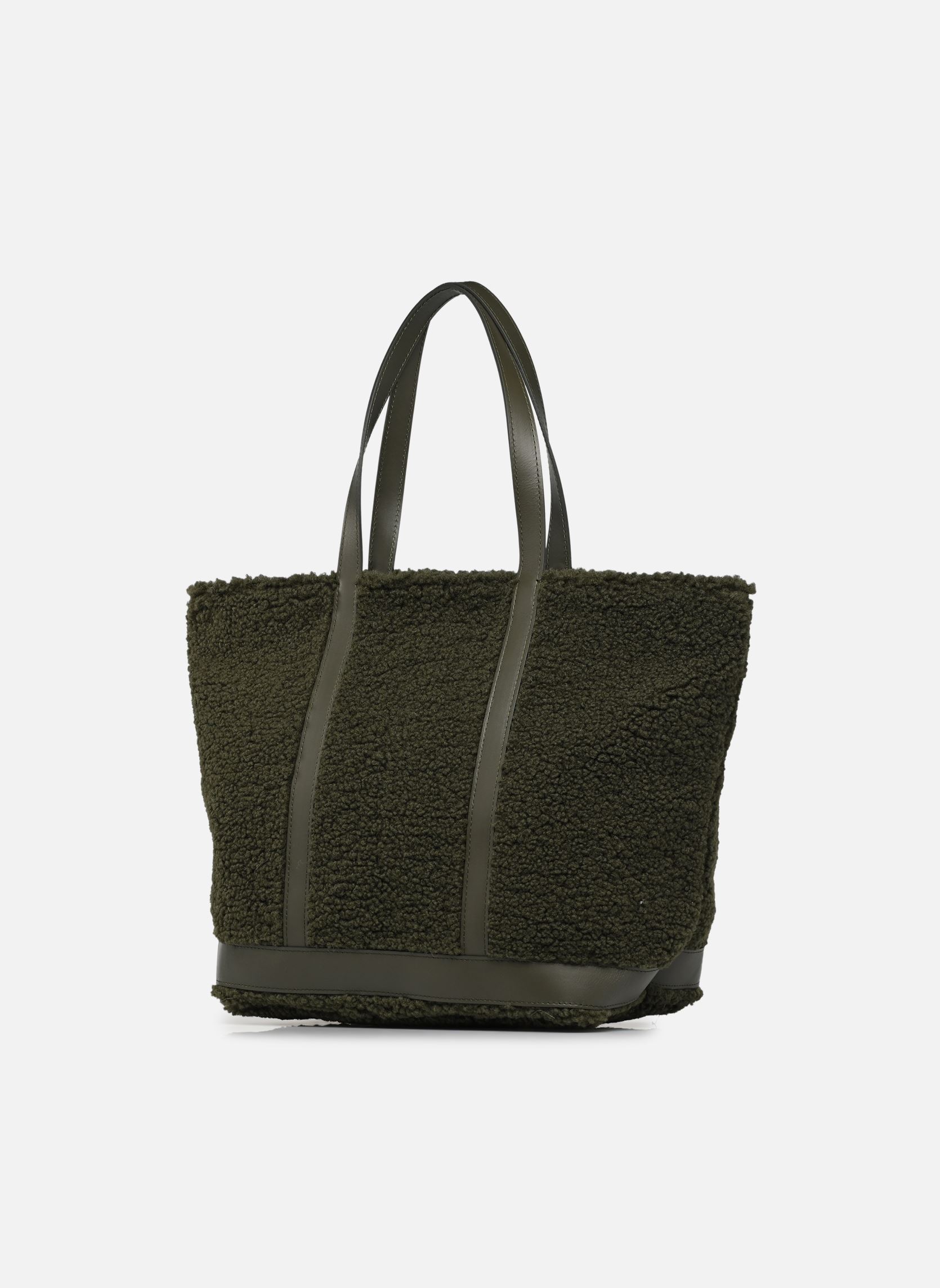 Cabas Cabas L Porte Epaule Zippe En Fausse Fou femme vert Vanessa Bruno Cabas Cabas L Porte Epaule Zippe En Fausse Fou femme vert KAKI