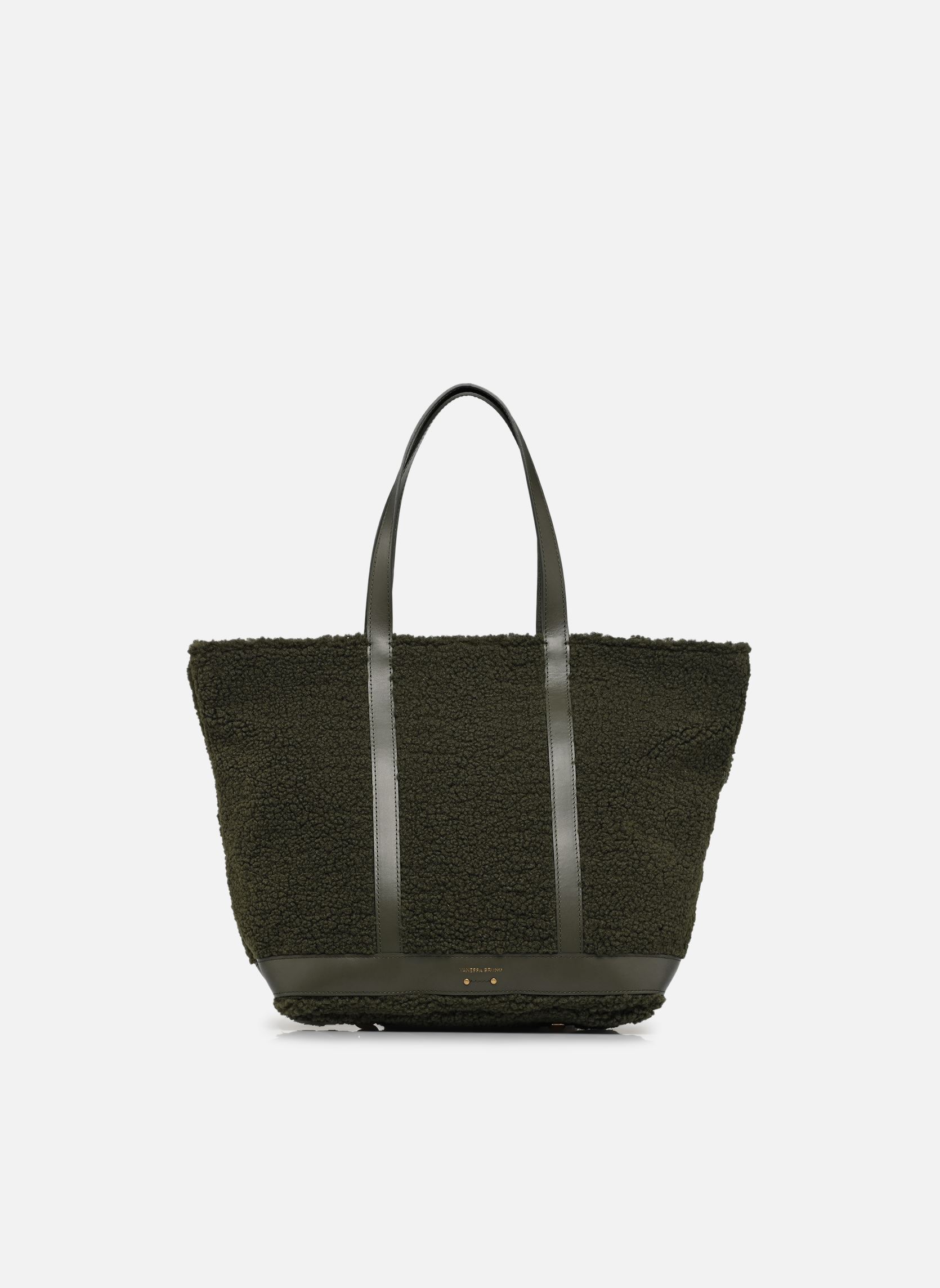 Cabas Cabas L Porte Epaule Zippe En Fausse Fou femme vert Vanessa Bruno Cabas Cabas L Porte Epaule Zippe En Fausse Fou femme vert KAKI