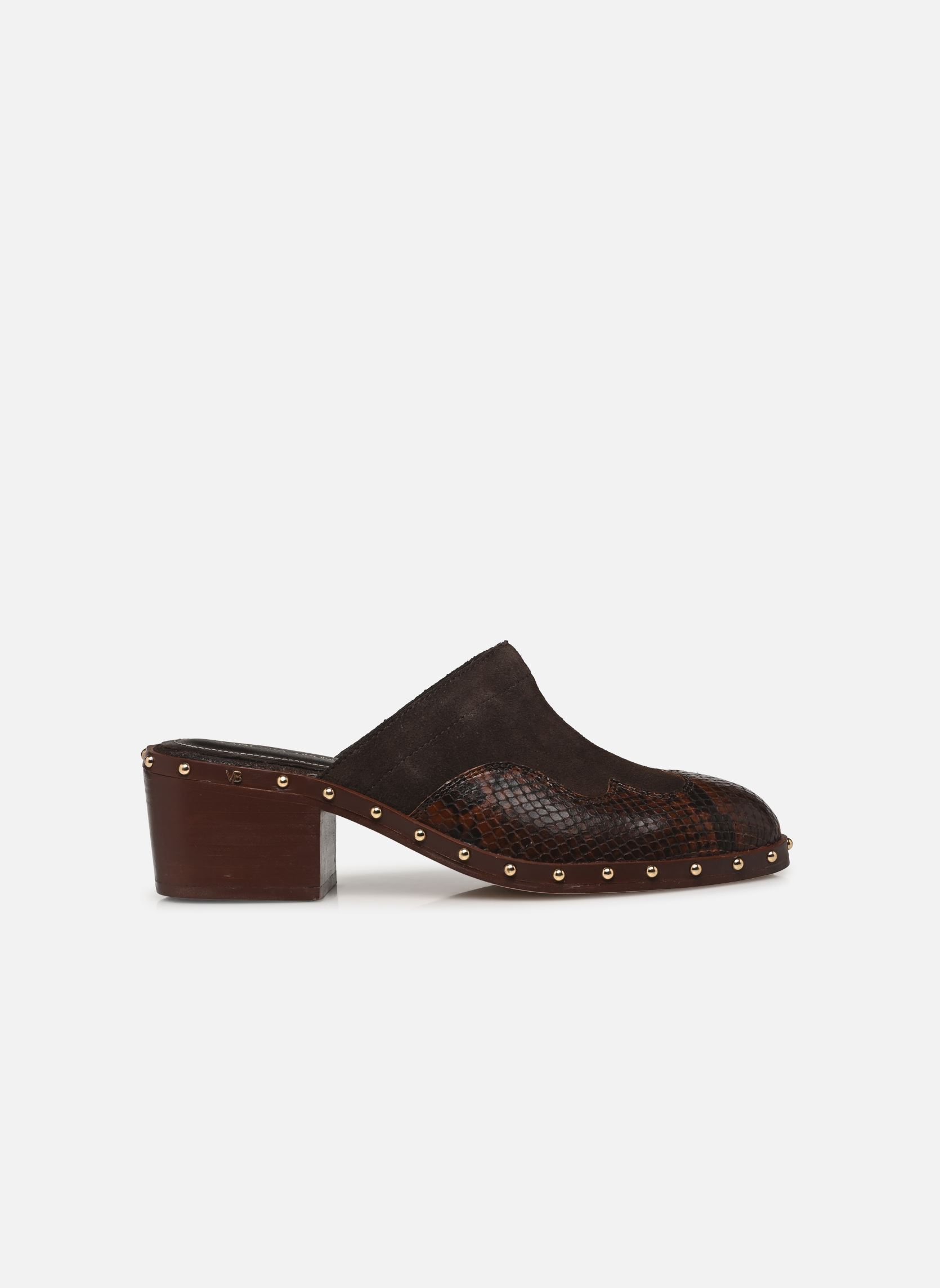 Mules et sabots Sabots 45Mm Bords Cloutes En Suede Et De femme marron Vanessa Bruno Mules et sabots Sabots 45Mm Bords Cloutes En Suede Et De femme marron EBENE