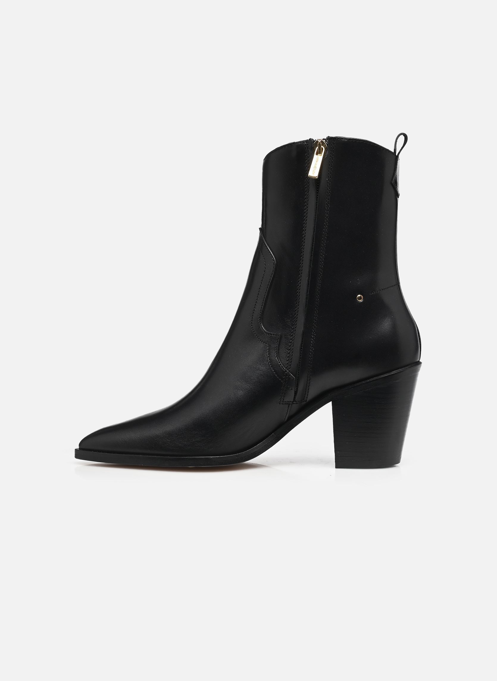 Bottines santiags Santiag 45Mm Santiag Avec Decoupe Cowboy femme noir Vanessa Bruno Bottines santiags Santiag 45Mm Santiag Avec Decoupe Cowboy femme noir NOIR