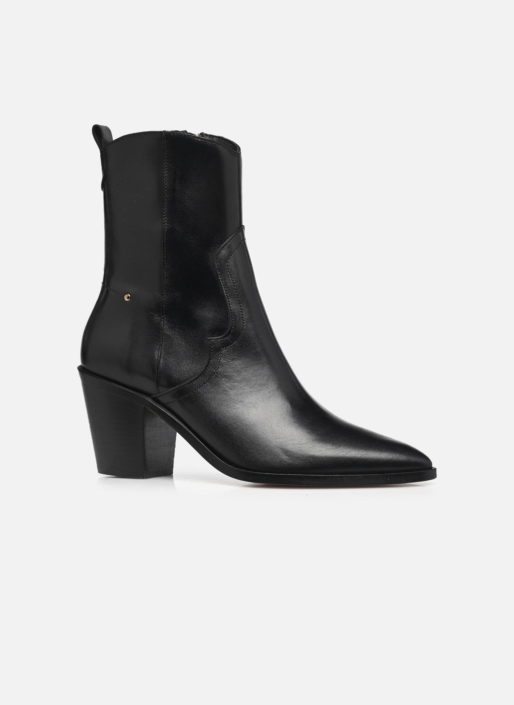 Bottines santiags Santiag 45Mm Santiag Avec Decoupe Cowboy femme noir Vanessa Bruno Bottines santiags Santiag 45Mm Santiag Avec Decoupe Cowboy femme noir NOIR