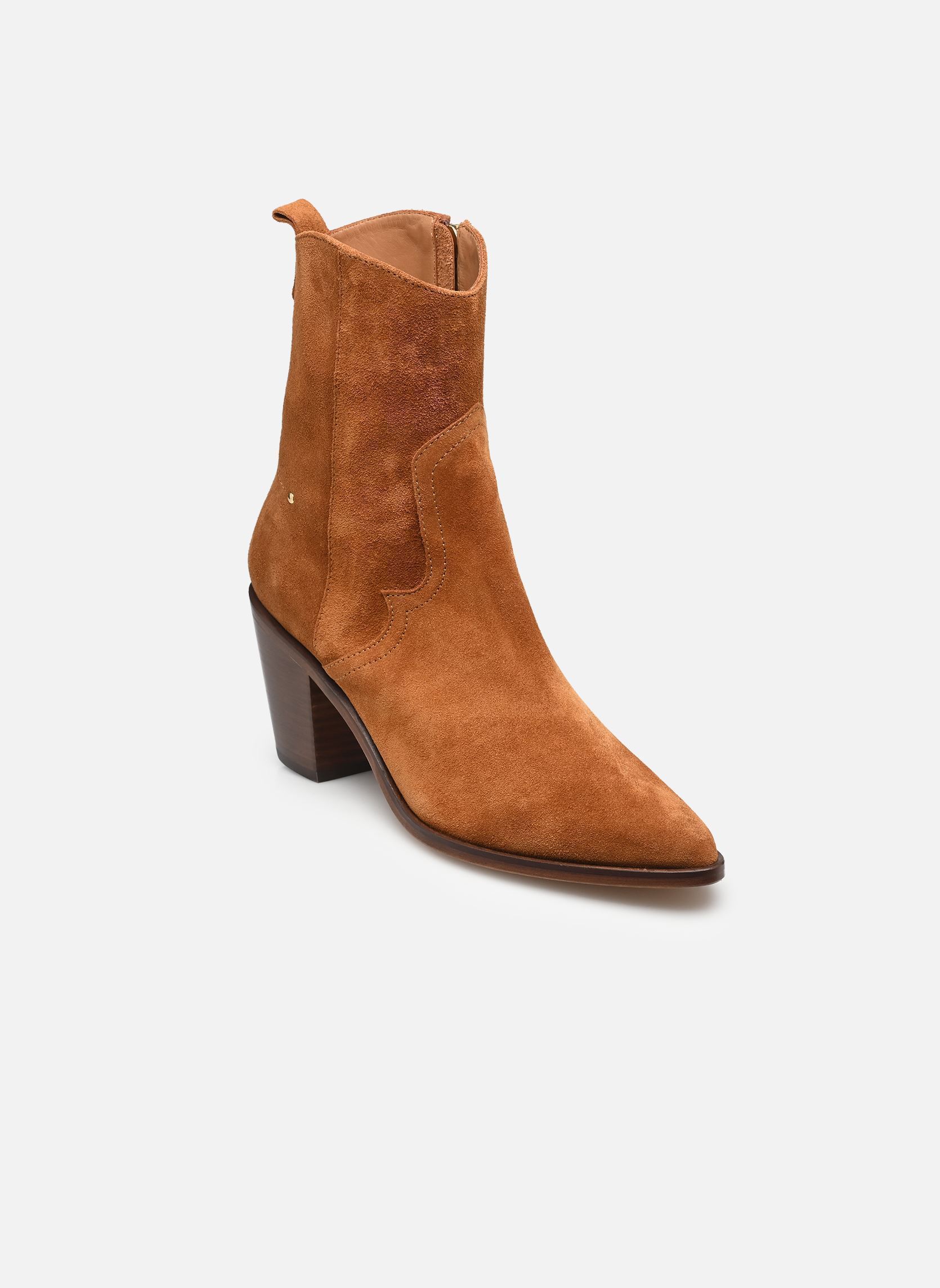 Bottines santiags Santiag 45Mm Santiag Avec Decoupe Cowboy femme marron Vanessa Bruno Bottines santiags Santiag 45Mm Santiag Avec Decoupe Cowboy femme marron CAMEL