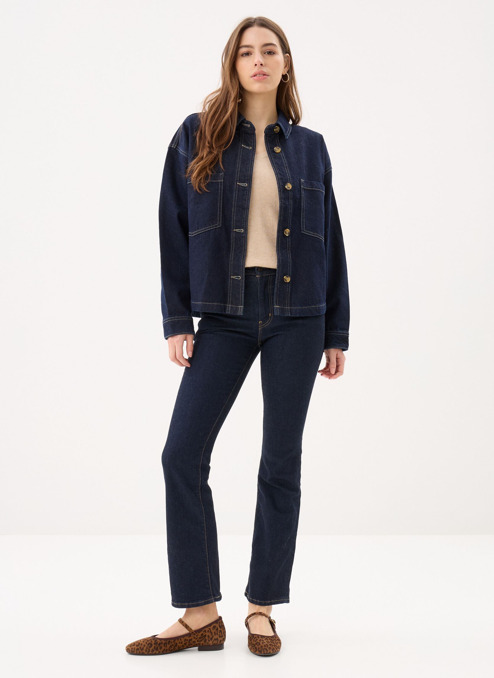 Vestes en jean SURCHEMISE-DENIM femme bleu Georgia Rose Vestes en jean SURCHEMISE-DENIM femme bleu DENIM BRUT