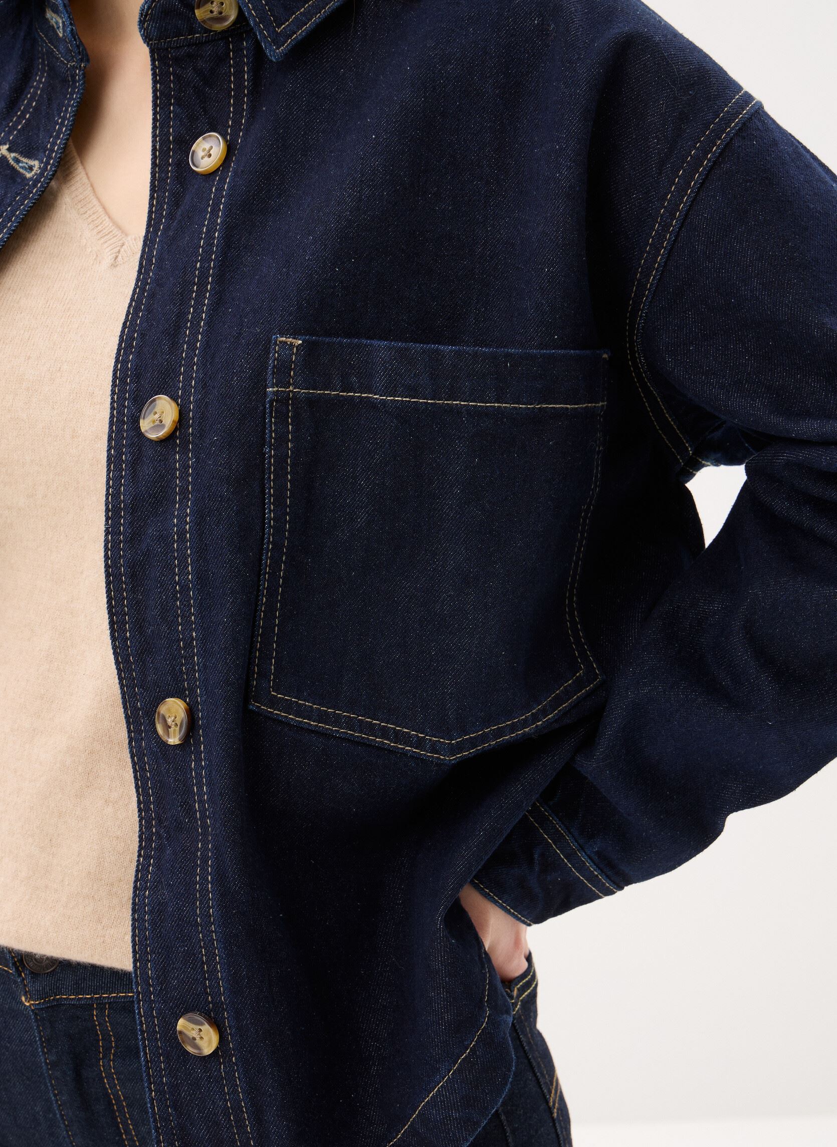Vestes en jean SURCHEMISE-DENIM femme bleu Georgia Rose Vestes en jean SURCHEMISE-DENIM femme bleu DENIM BRUT