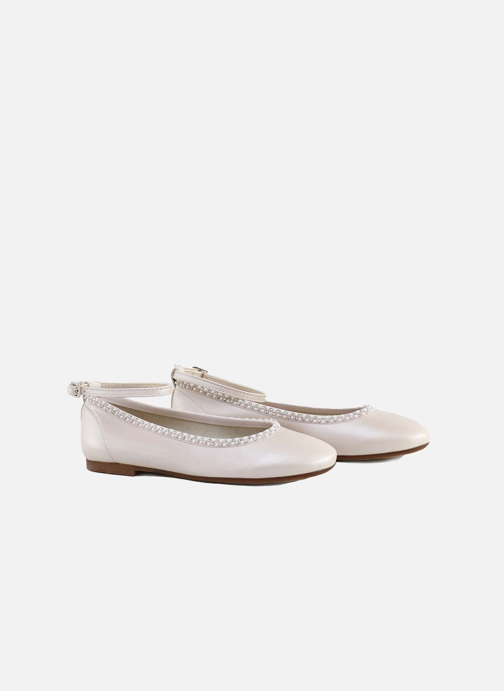 Ballerines Ballerine 40025AL-ANGORA-SKIN Natural fille beige Eli 1957 Ballerines Ballerine 40025AL-ANGORA-SKIN Natural fille beige Beige