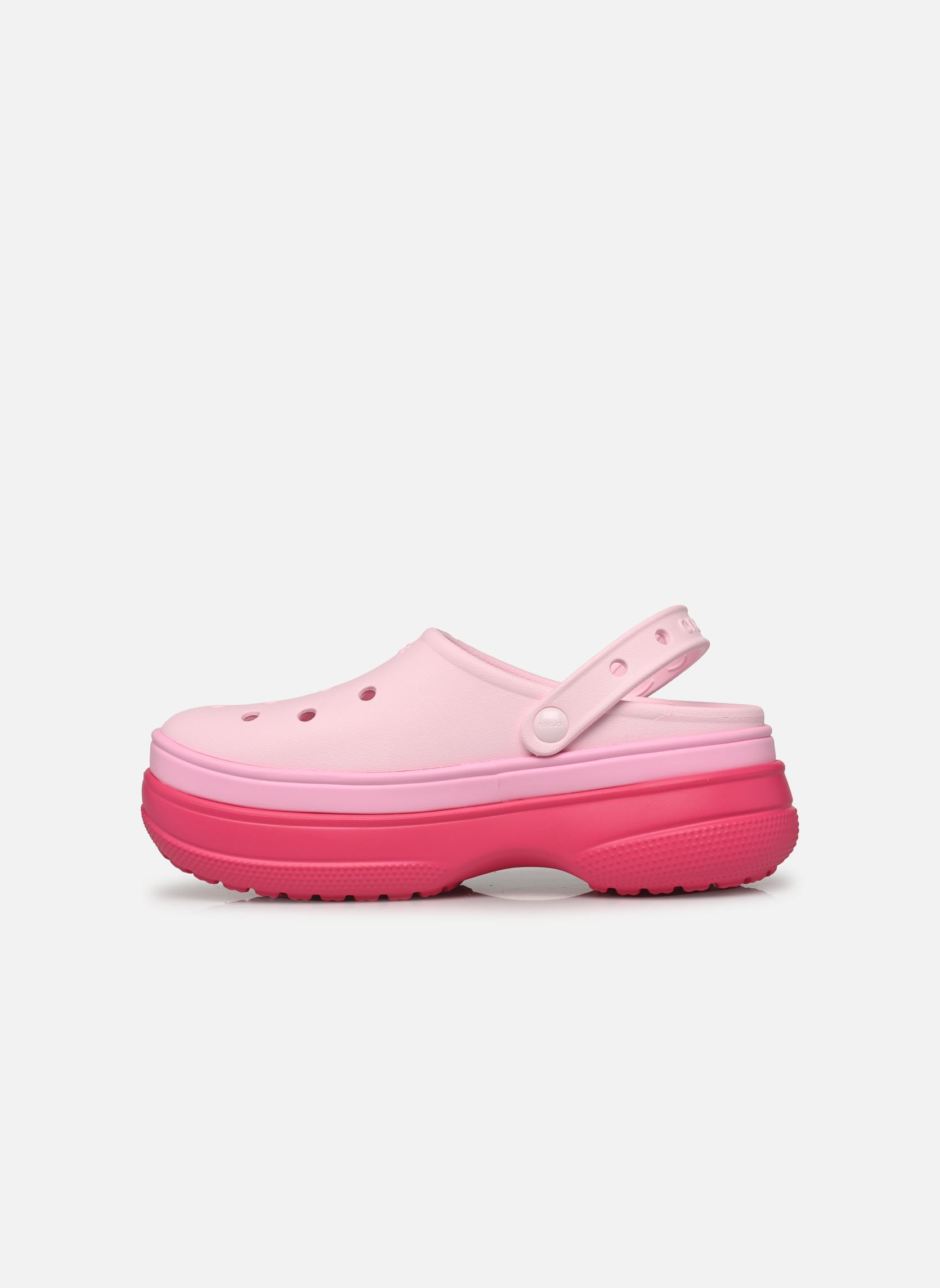 Mules et sabots Classic Stacked Clog W femme rose Crocs Mules et sabots Classic Stacked Clog W femme rose Dragon Fruit